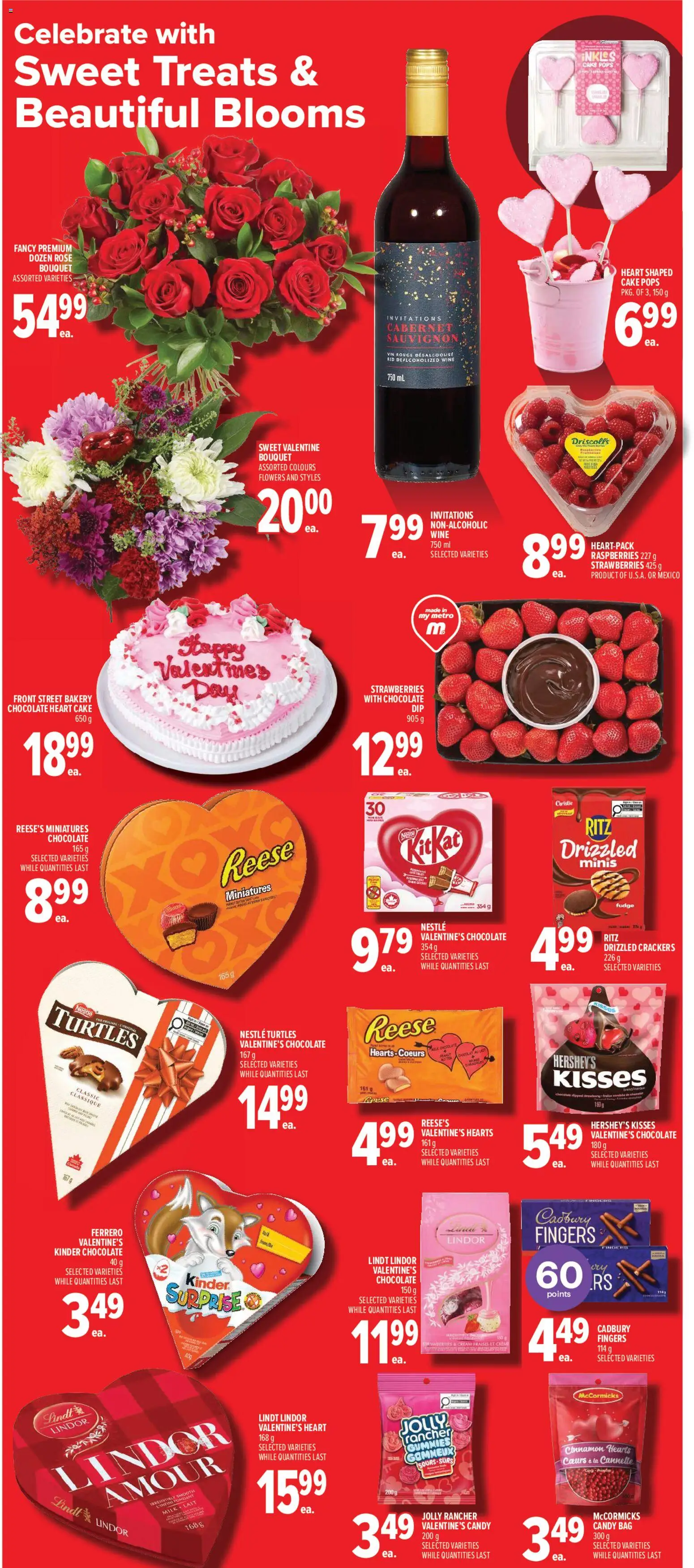 Metro flyer valid from 12.02.2026 | Page: 8 | Products: Strawberries, Bakery, Chocolate, Wine