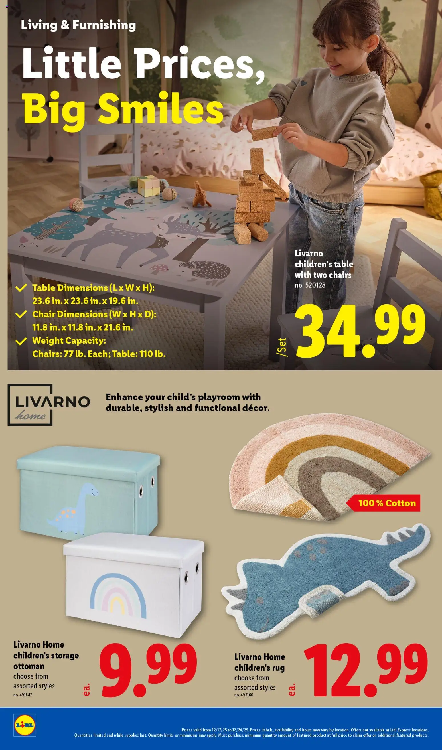 Lidl Weekly Ad - valid from 17.12.2025 | Page: 36 | Products: Table, Chair, Ottoman, Weight