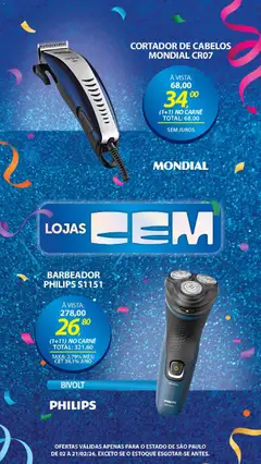 Lojas Cem - Ofertas atuais - Pré-Visualização do folheto da loja Lojas Cem, válido de 02.02.2026 | Página: 128 | Produtos: Barbeador, Carne, Cortador