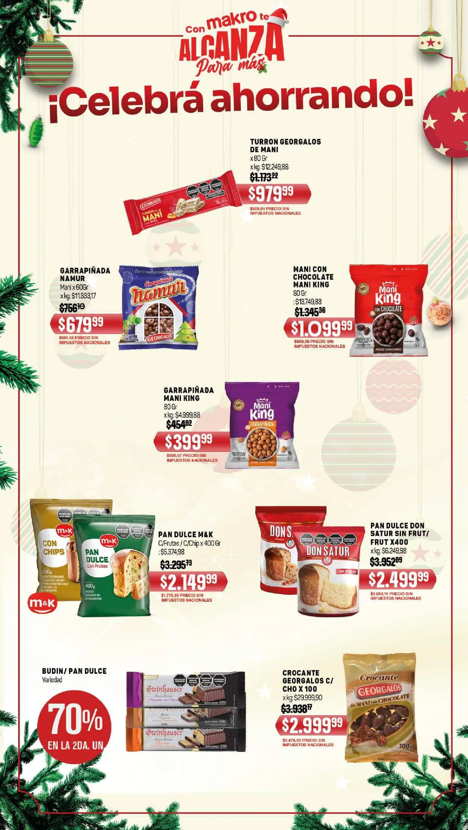 Makro ofertas │ válido desde el 04.12.2025 | Página: 3 | Productos: Mani, Pan, Turrón, Té