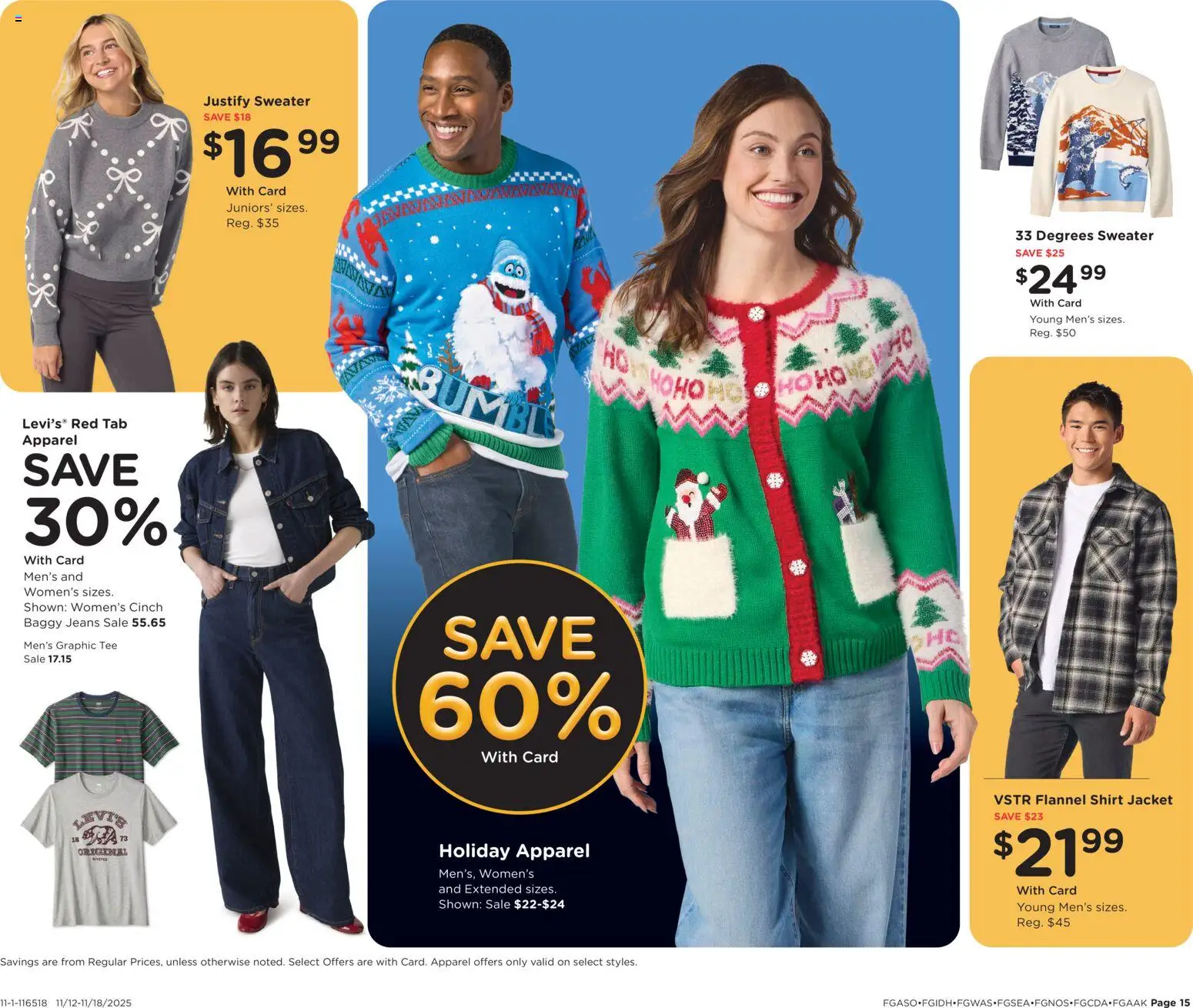 Fred Meyer Black Friday Deals - valid from 12.11.2025 | Page: 16 | Products: Shirt, Sweater, Jacket, Jeans