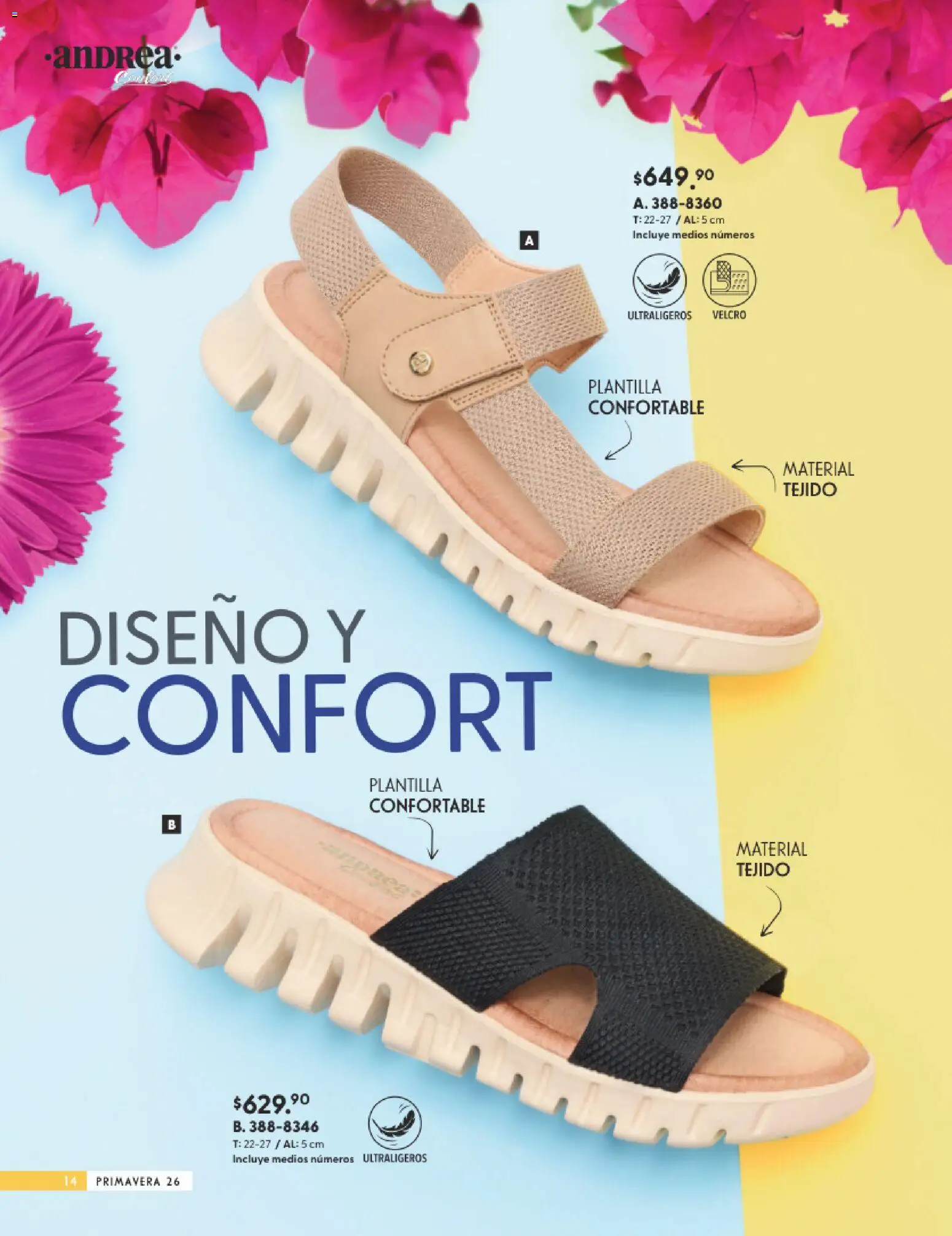 Nuevas ofertas de Andrea válidas en toda la República Mexicana desde el 25.01.2026. ¡Encuentra las mejores ofertas en Andrea catálogo Calzado Confort ! | Página: 14