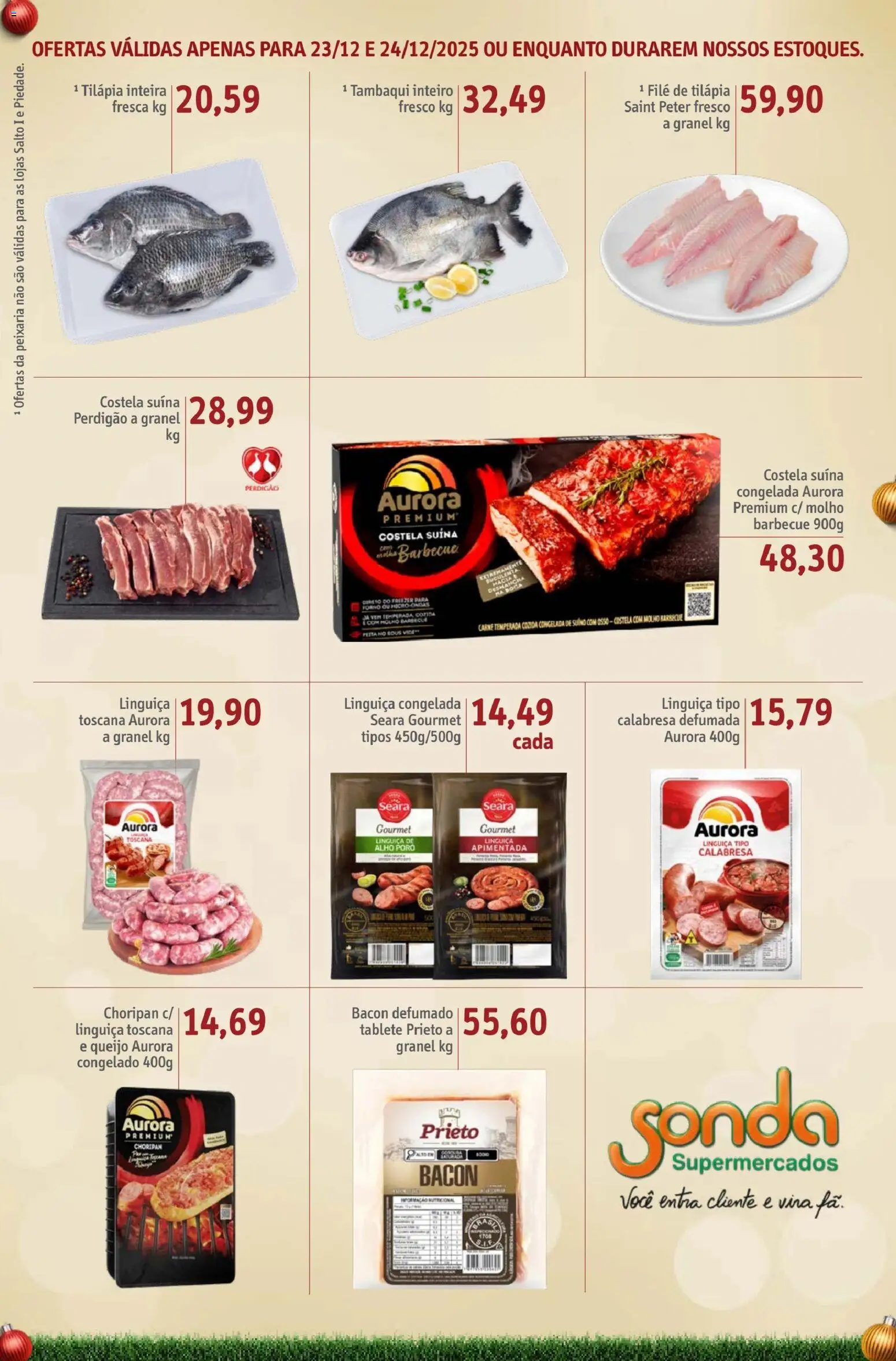 Sonda Folheto - válido de 23.12.2025 | Página: 3 | Produtos: Freezer, Queijo, Tilápia, Filé de tilápia