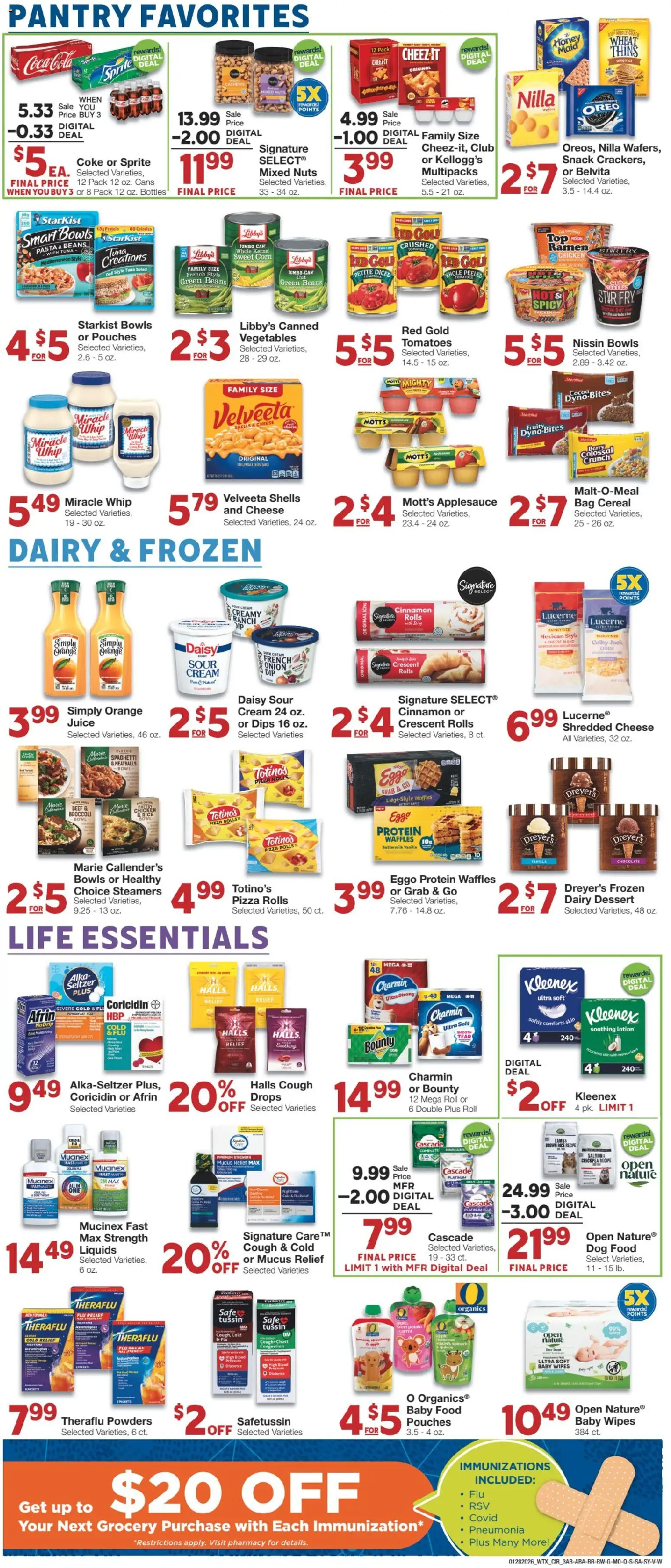 United Supermarkets Weekly Ad - valid from 27.01.2026 | Page: 3 | Products: Corn, Broccoli, Chocolate, Beef