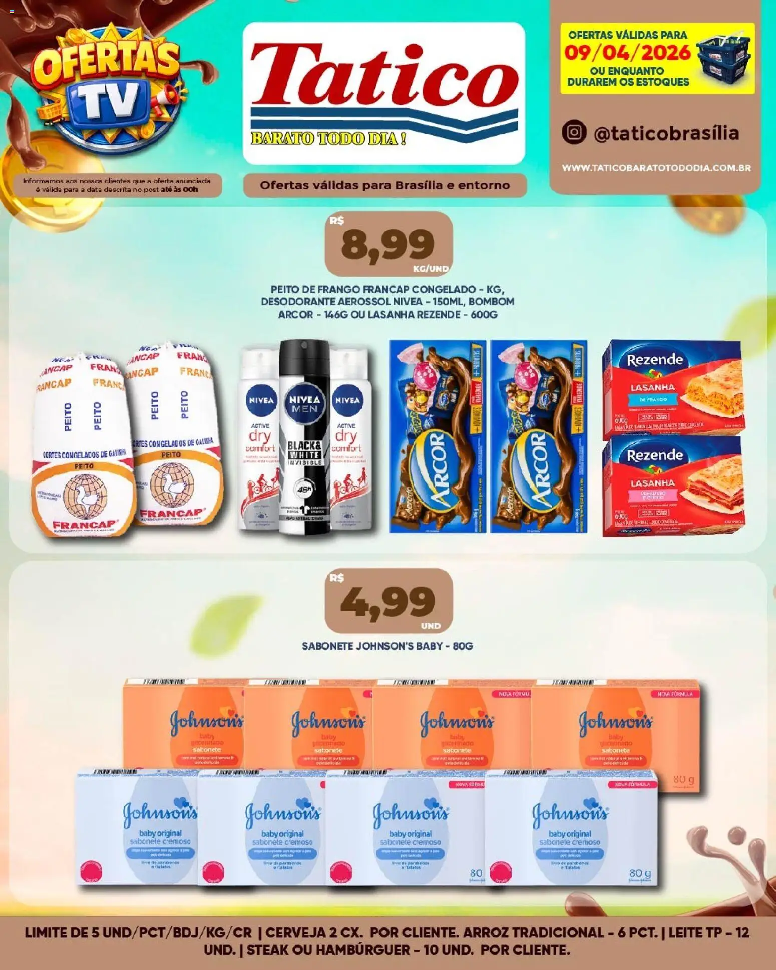 Tatico Folheto - válido de 09.04.2026 | Página: 7 | Produtos: Desodorante, Cerveja, Hambúrguer, Sabonete