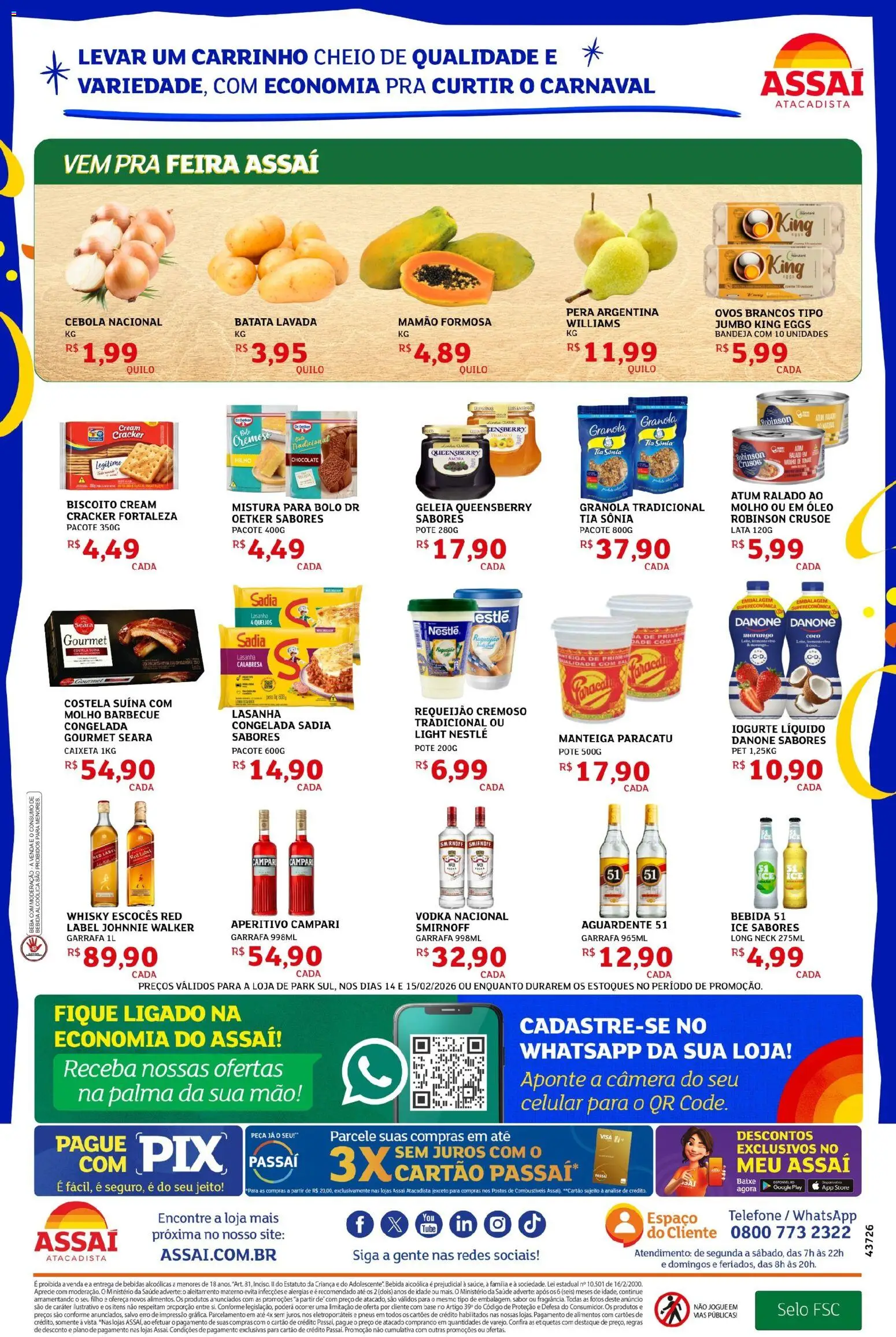 Assaí Atacadista Folheto - válido de 14.02.2026 | Página: 2 | Produtos: Geleia, Bolo, Campari, Câmera