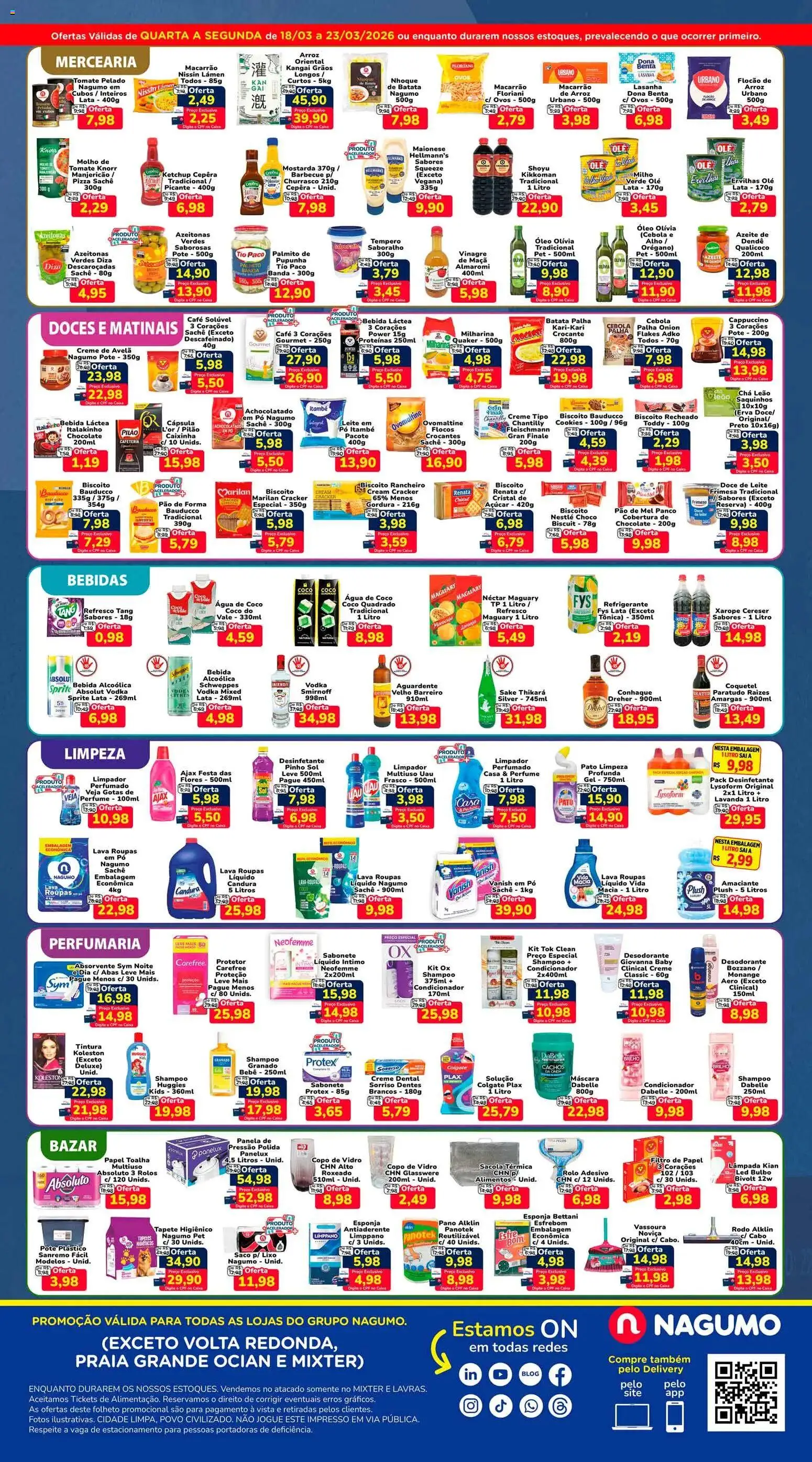 Nagumo Folheto - válido de 18.03.2026 | Página: 2 | Produtos: Lâmpada, Ovos, Macarrão, Absorvente
