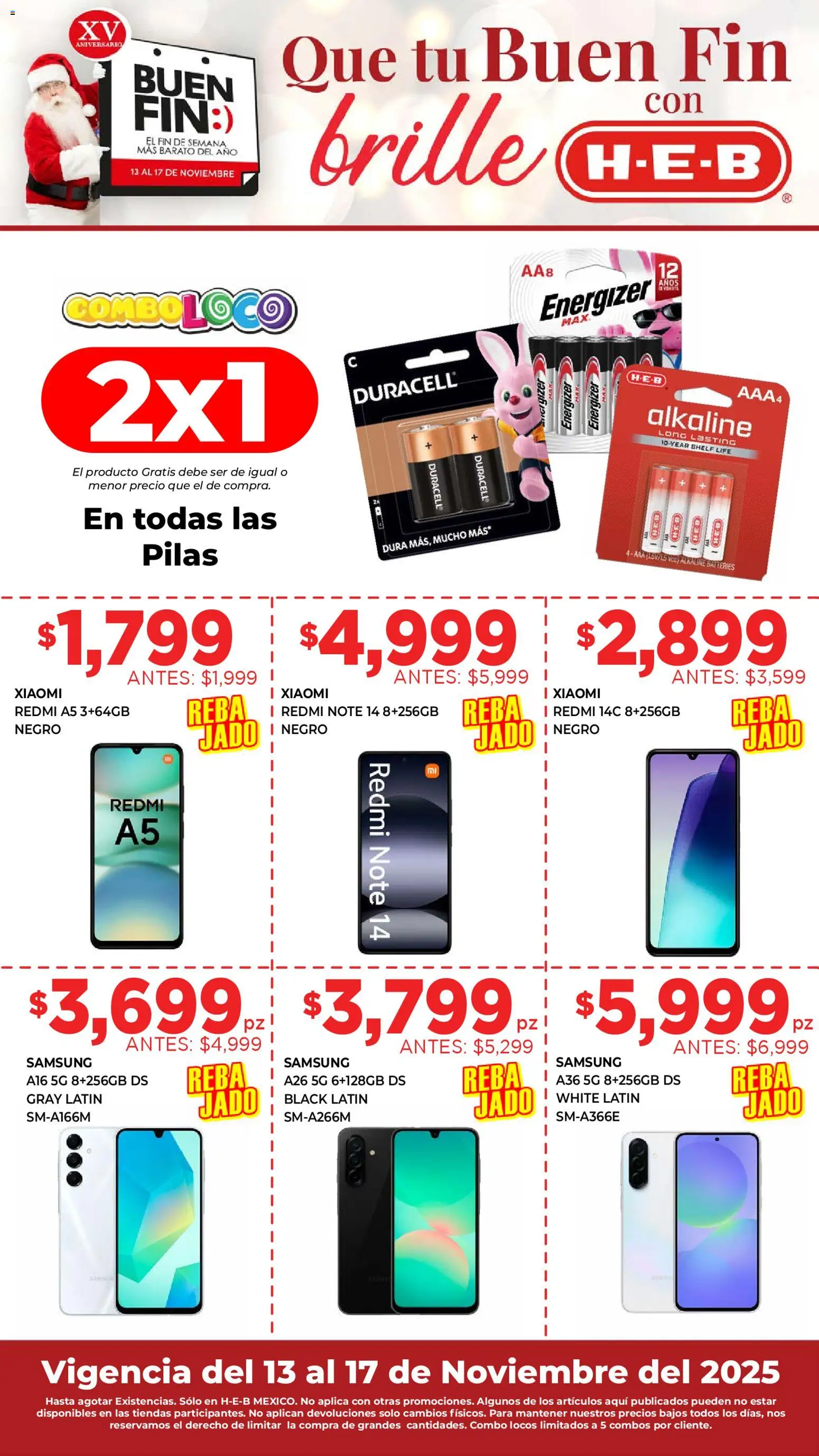 Nuevas ofertas de H-E-B válidas en toda la República Mexicana desde el 13.11.2025. ¡Encuentra las mejores ofertas en H-E-B Buen Fin! | Página: 12 | Productos: Pilas