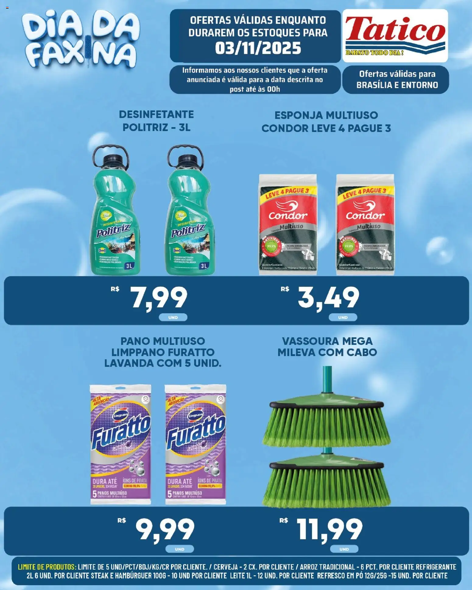 Tatico Folheto - válido de 04.11.2025 | Página: 35 | Produtos: Refresco, Arroz, Hambúrguer, Vassoura