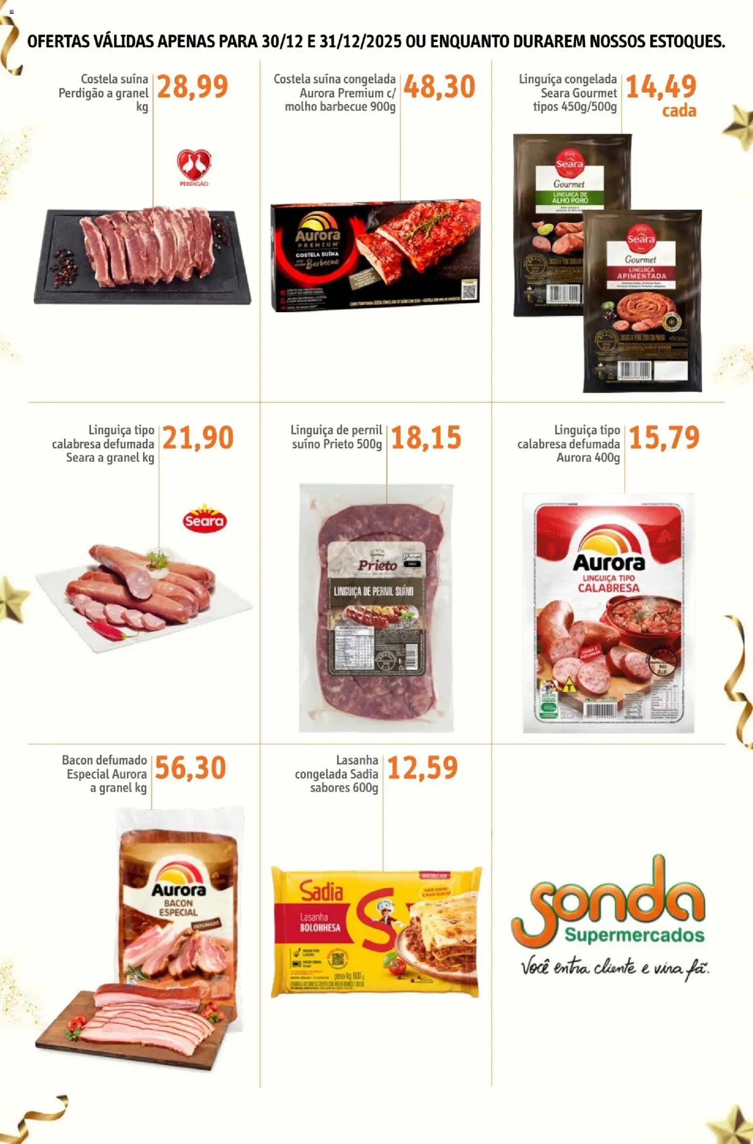 Sonda Folheto - válido de 30.12.2025 | Página: 3 | Produtos: Alho, Linguiça, Pernil, Lasanha