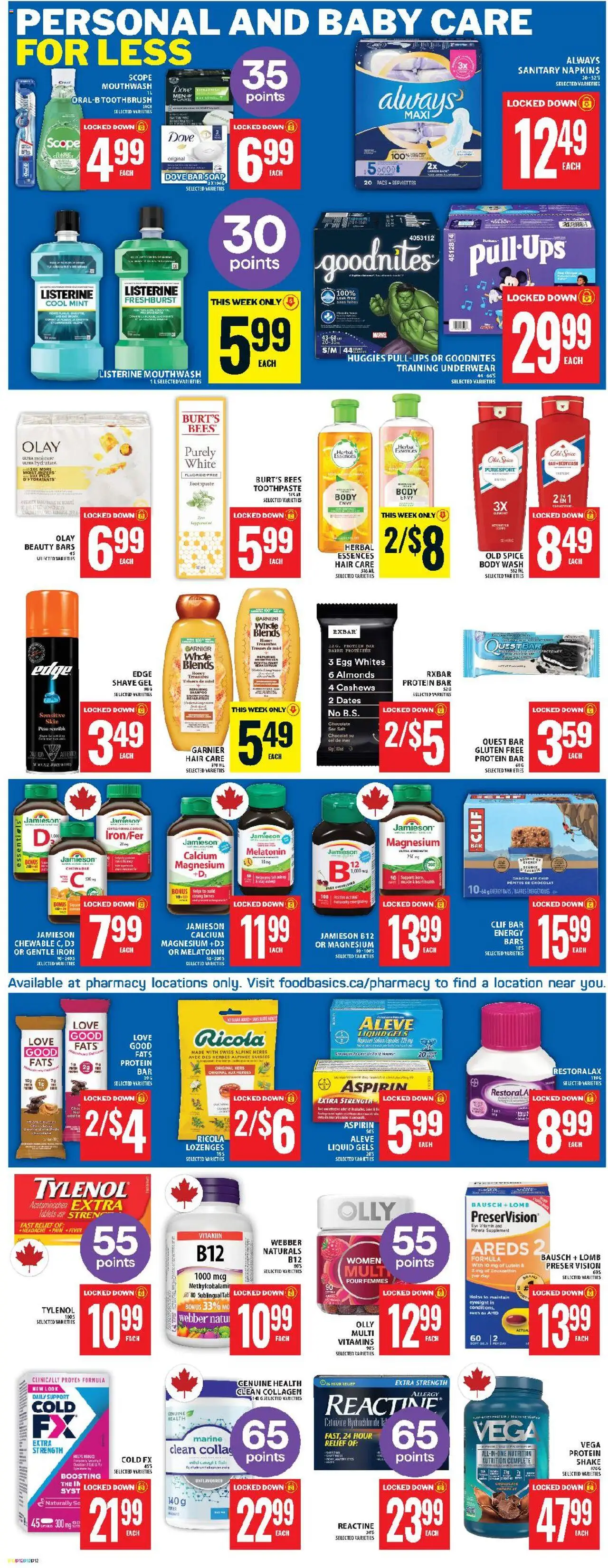 Food Basics flyer valid from 18.09.2025 | Page: 22 | Products: Fish, Toothpaste, Chocolate, Underwear