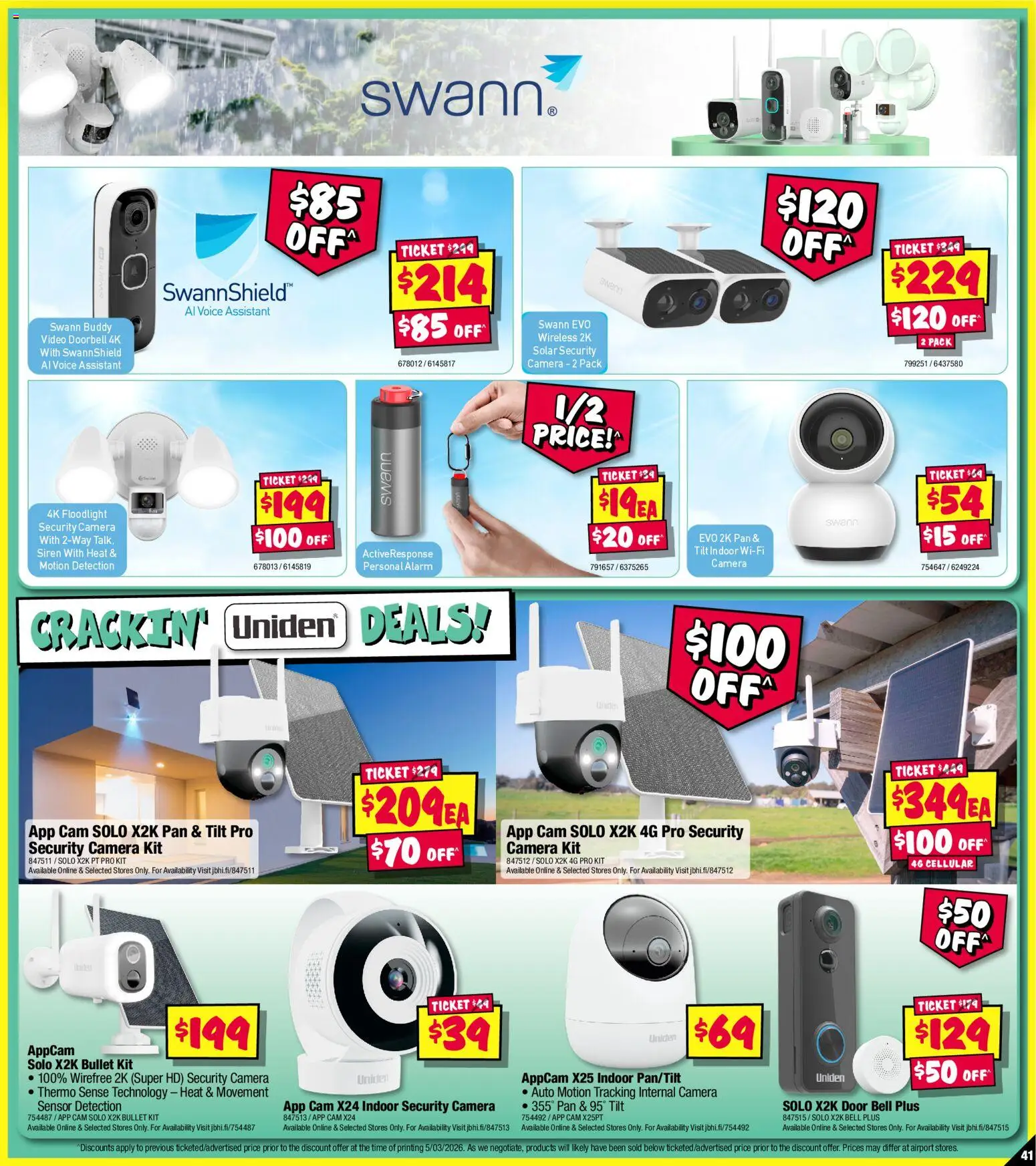 JB Hi-Fi catalogue - valid from 19.03.2026 | Page: 41 | Products: Door, Doorbell, Camera