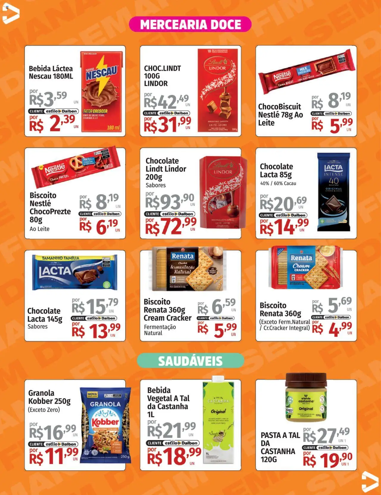 Supermercado Dalben Folheto - válido de 10.10.2025 | Página: 6 | Produtos: Pasta, Mel, Bebida, Cream cracker