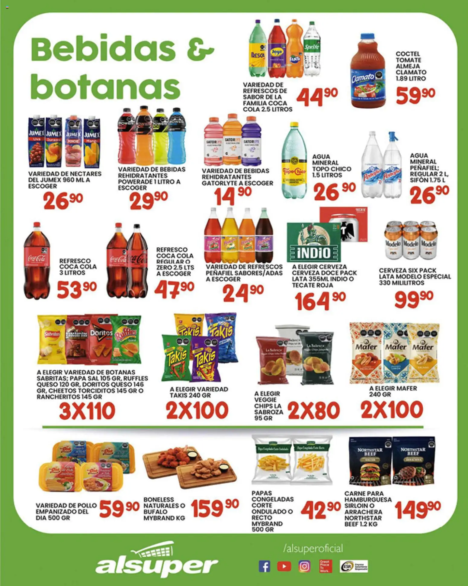 Nuevas ofertas de Alsuper válidas en toda la República Mexicana desde el 16.01.2026. ¡Encuentra las mejores ofertas en Alsuper folleto Saltillo! | Página: 3 | Productos: Papa, Sal, Tomate, Agua