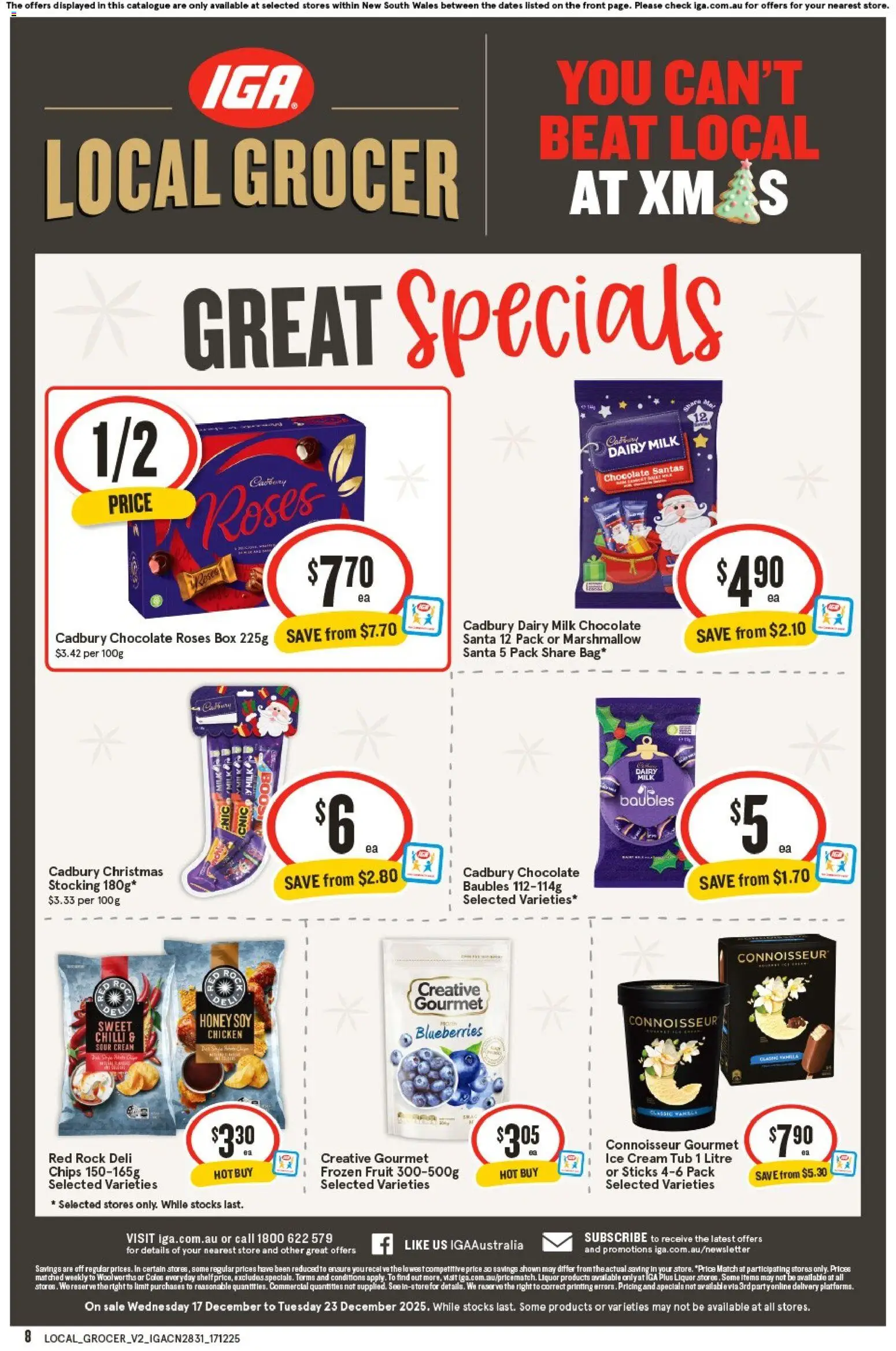 IGA catalogue - valid from 17.12.2025 | Page: 8 | Products: Chocolate, Honey, Cream, Chilli