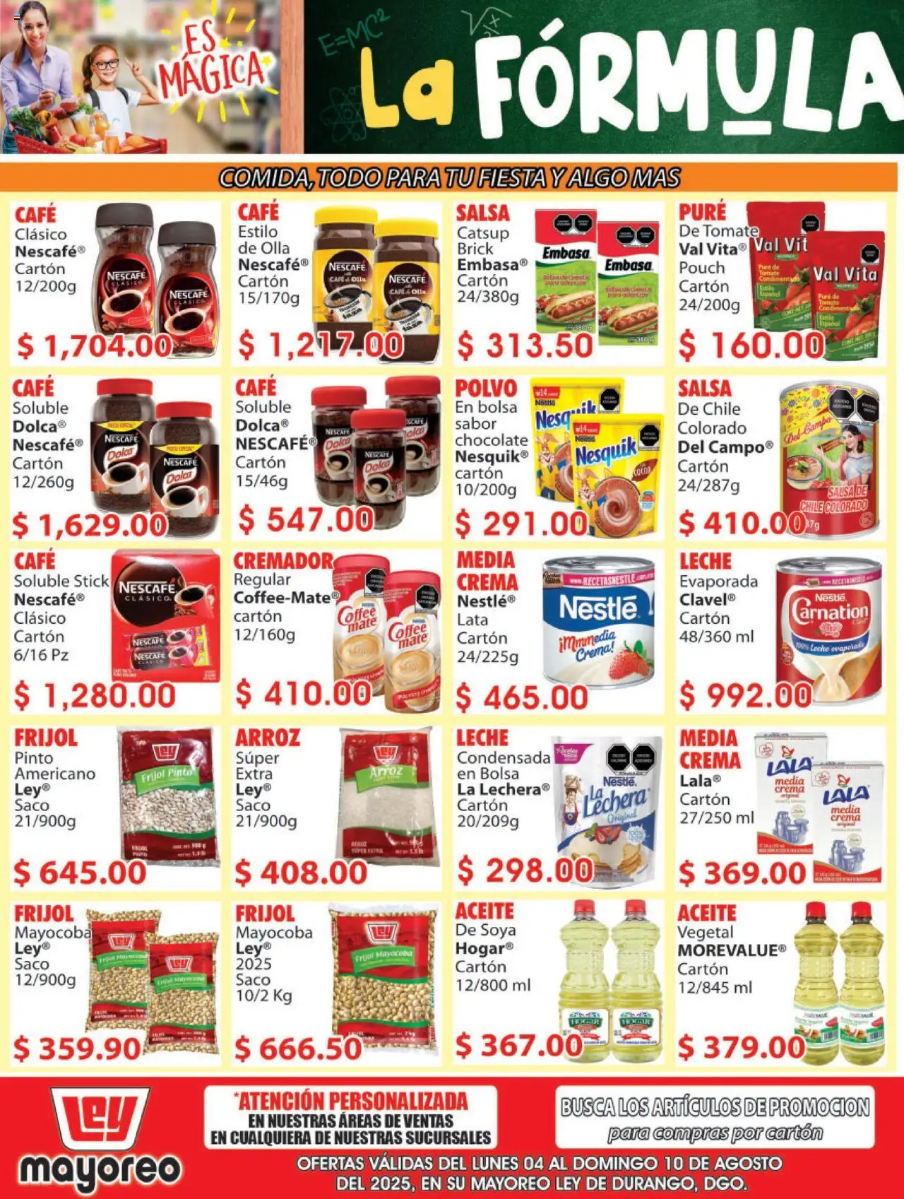 Nuevas ofertas de Casa Ley válidas en toda la República Mexicana desde el 04.08.2025. ¡Encuentra las mejores ofertas en Casa Ley - Folleto Mayoreo! | Página: 3 | Productos: Aceite, Arroz, Catsup, Olla