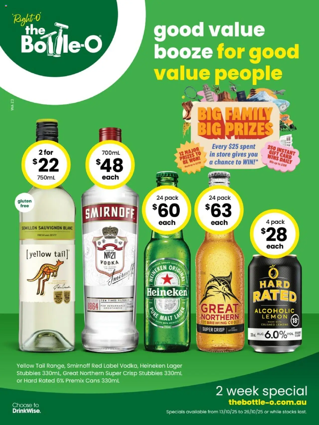 The Bottle-O catalogue - valid from 13.10.2025 | Page: 1 | Products: Vodka, Lemon
