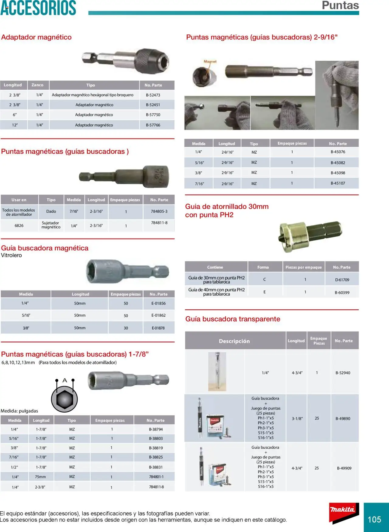 Nuevas ofertas de Makita válidas en toda la República Mexicana desde el 08.07.2024. ¡Encuentra las mejores ofertas en Makita catálogo Accesorios! | Página: 105 | Productos: Juego, Adaptador