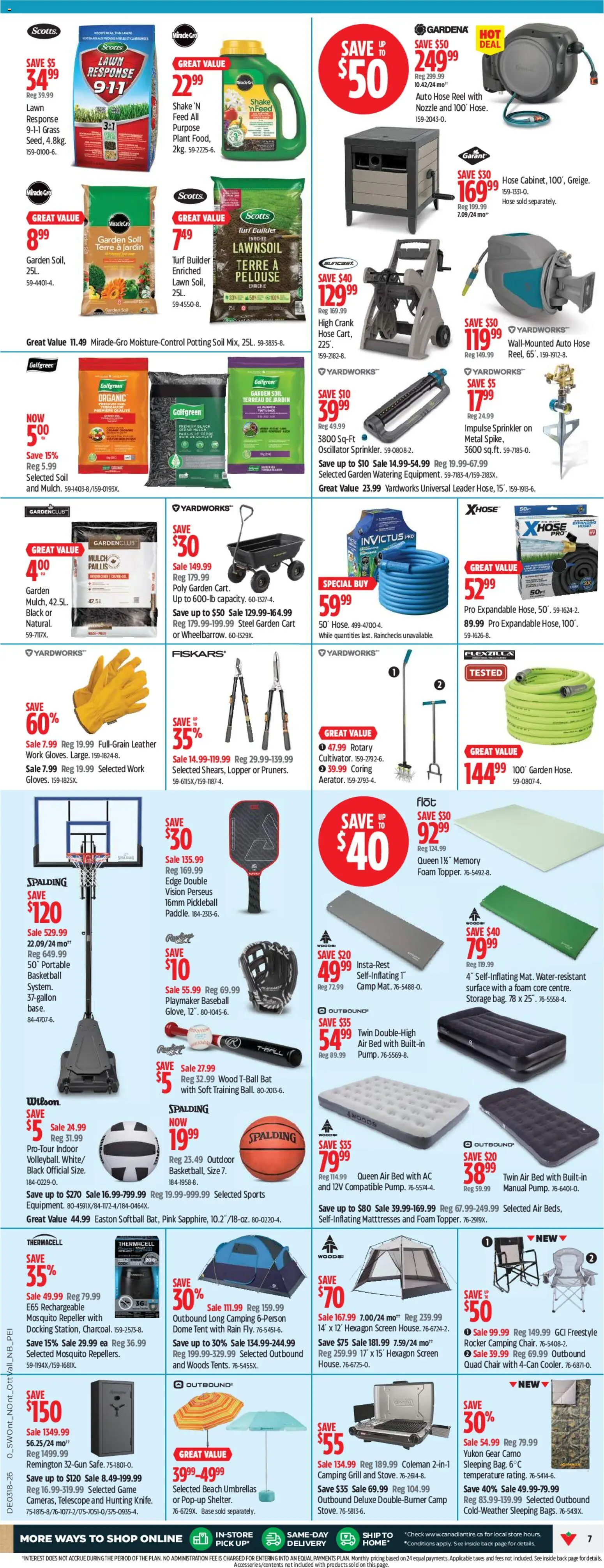 Canadian Tire flyer valid from 30.04.2026 | Page: 7 | Products: Game, Grill, Bed, Chair