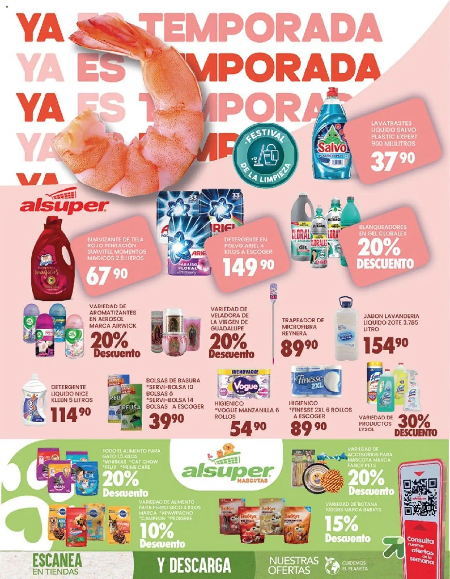Nuevas ofertas de Alsuper válidas en toda la República Mexicana desde el 24.03.2026. ¡Encuentra las mejores ofertas en Alsuper folleto Casas Grandes! | Página: 8 | Productos: Trapeador, Lavavajillas, Polvo, Jabón