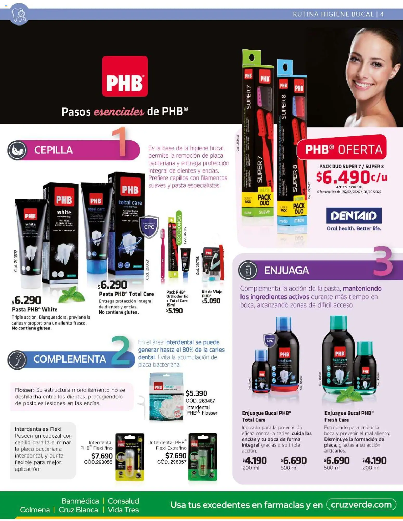 Cruz Verde - Bucal Pro │ válido desde el 01.03.2026 | Página: 4 | Productos: Flexible, Cepillo, Enjuague bucal, Pasta