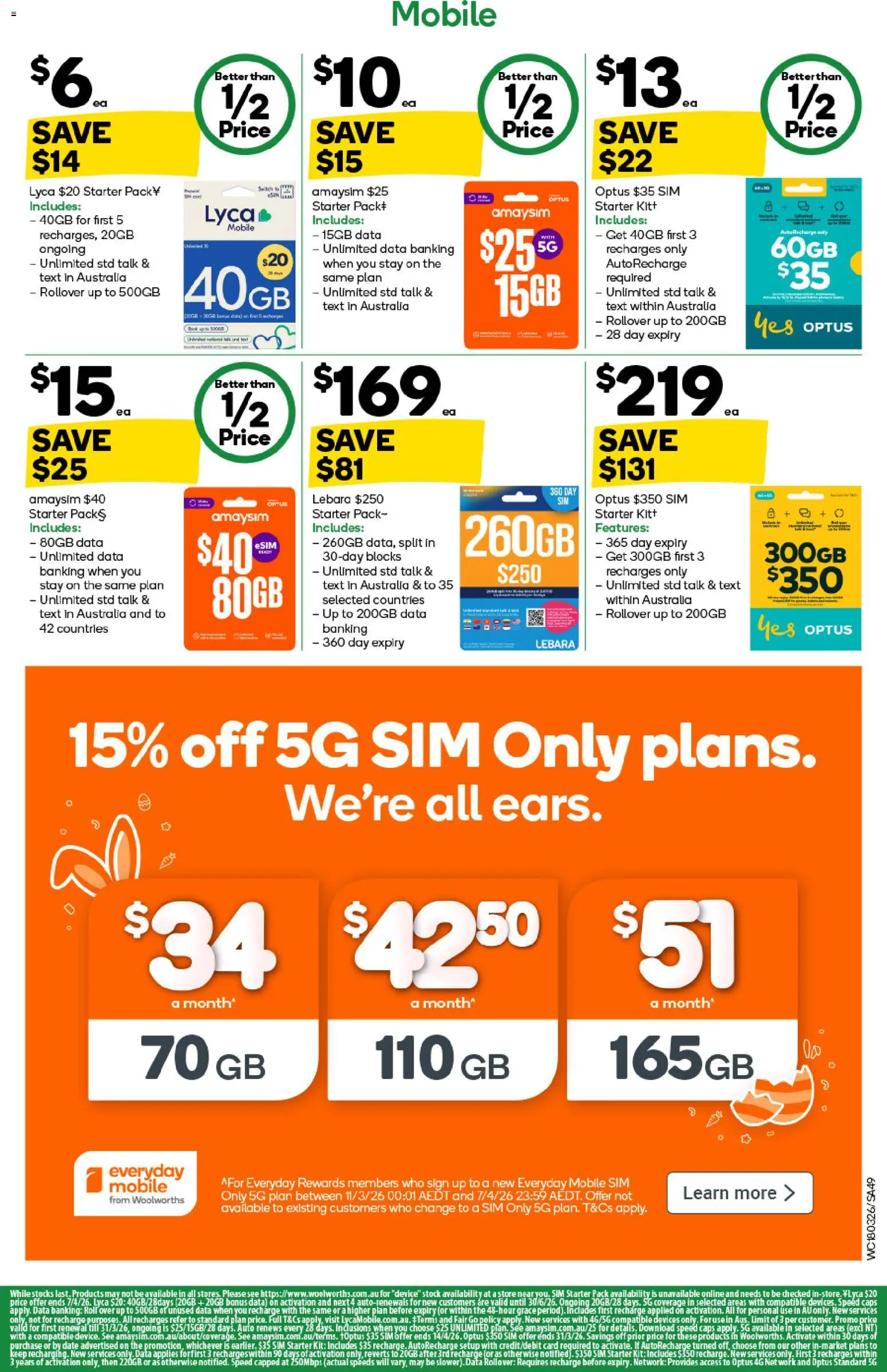 Woolworths catalogue - valid from 18.03.2026 | Page: 49 | Products: Date, Device, Mobile