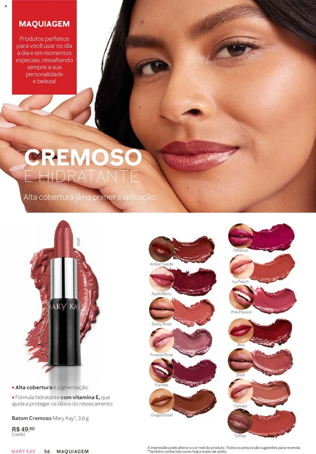 Mary Kay Folheto - válido de 01.09.2025 | Página: 56 | Produtos: Maquiagem, Batom