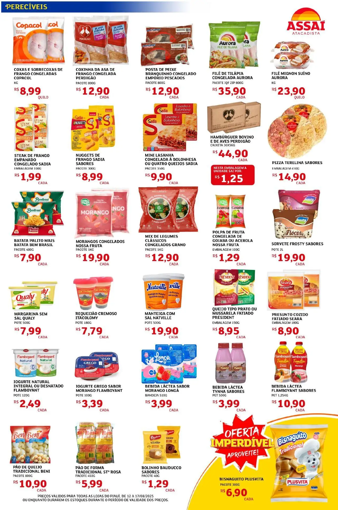 Assaí Atacadista Folheto - válido de 12.08.2025 | Página: 3 | Produtos: Manteiga, Iogurte, Pão, Requeijão