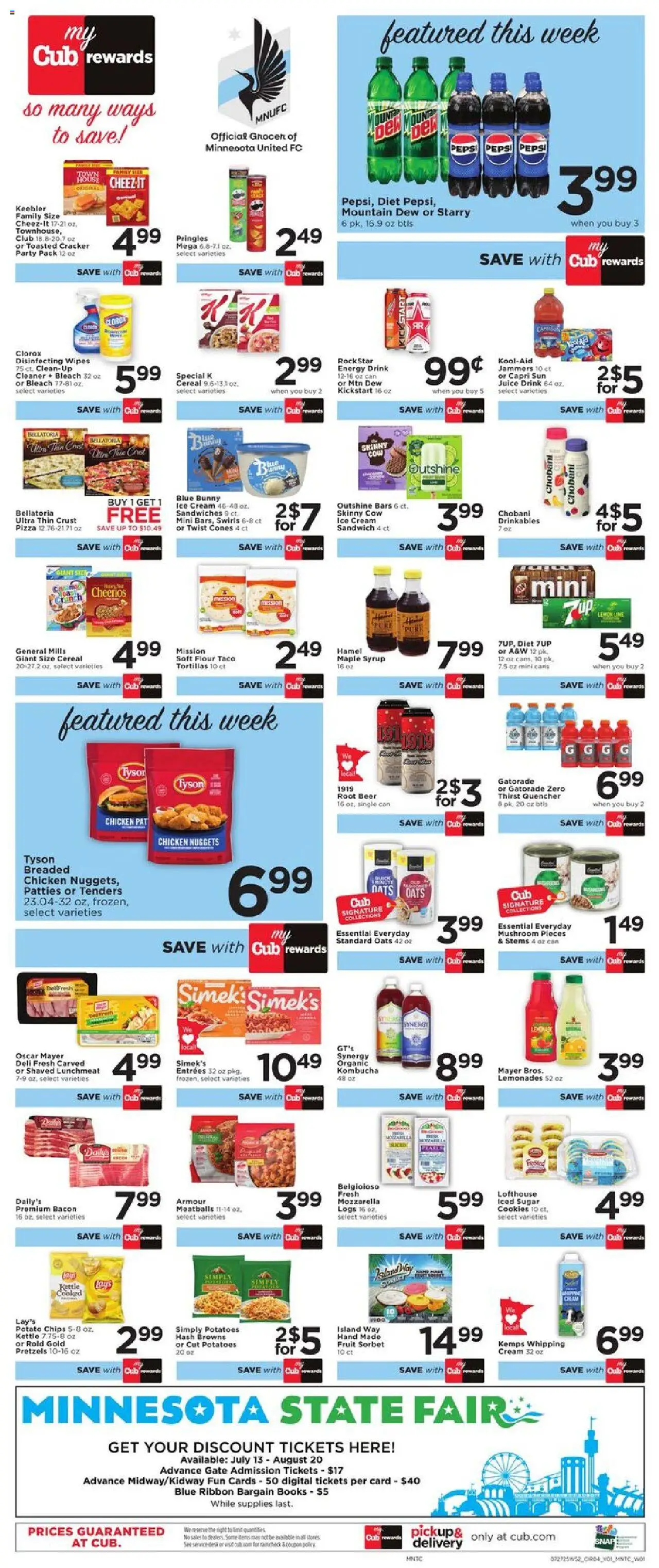 Cub Foods Weekly Savings - MN - valid from 03.08.2025 | Page: 6 | Products: Juice, Cream, Ice cream, Sugar