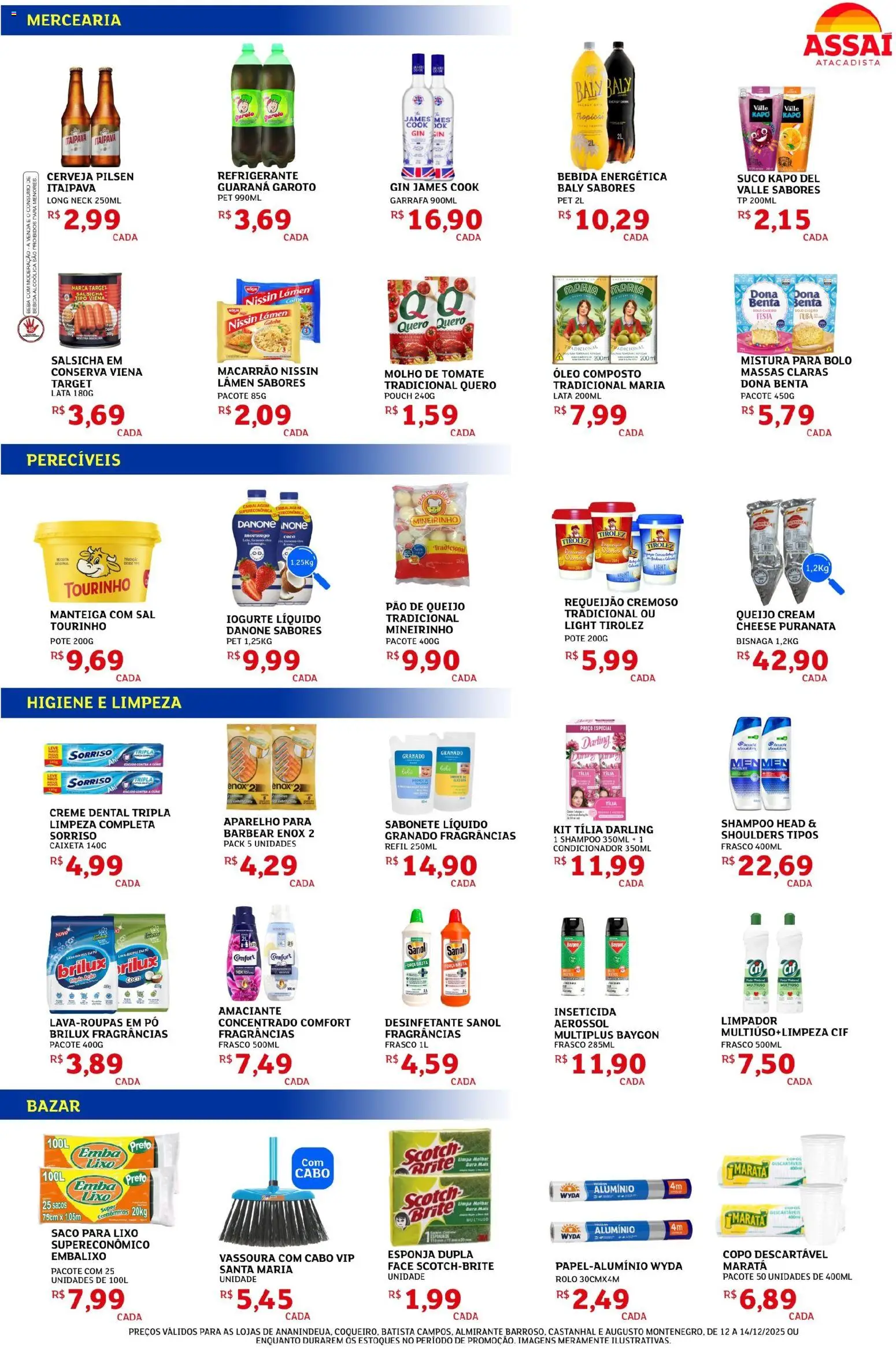 Assaí Atacadista Folheto - válido de 12.12.2025 | Página: 2 | Produtos: Pó, Óleo, Macarrão, Sal