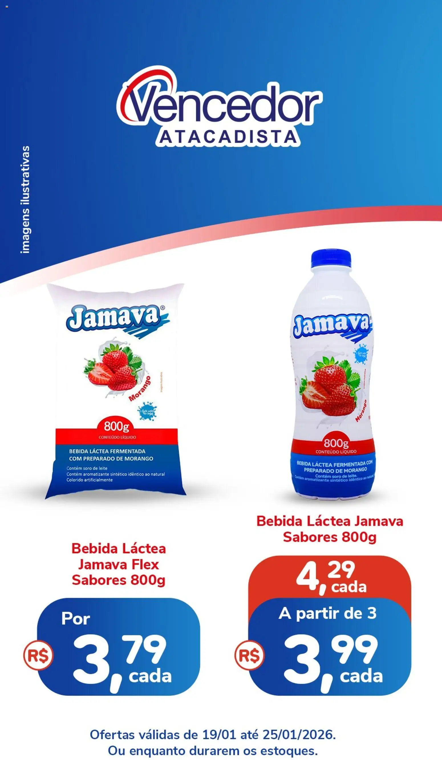 Vencedor Atacadista Folheto - válido de 19.01.2026 | Página: 4 | Produtos: Leite, Bebida