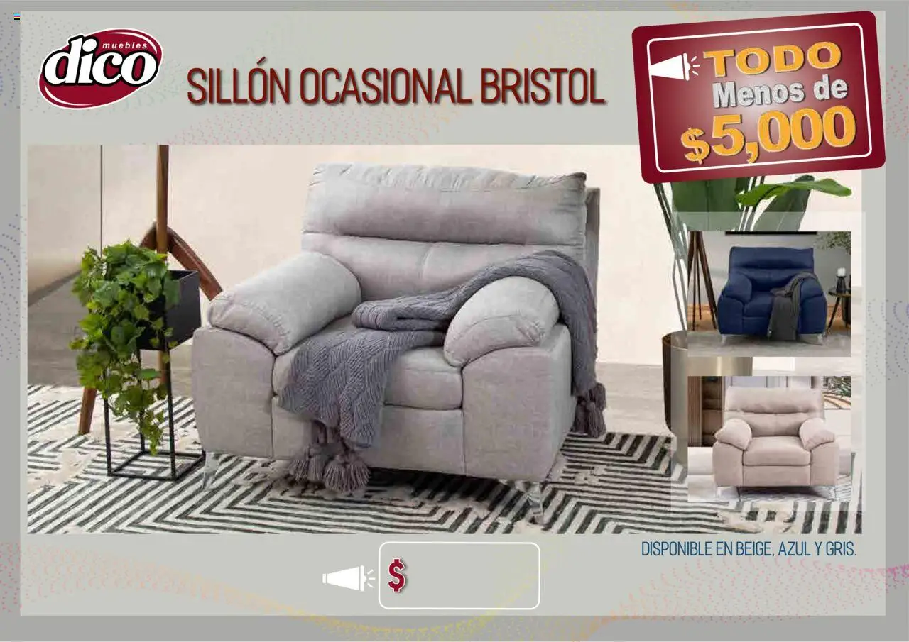 Nuevas ofertas de Muebles Dico válidas en toda la República Mexicana desde el 12.02.2025. ¡Encuentra las mejores ofertas en Muebles Dico catálogo Todo Menos! | Página: 30 | Productos: Sillón