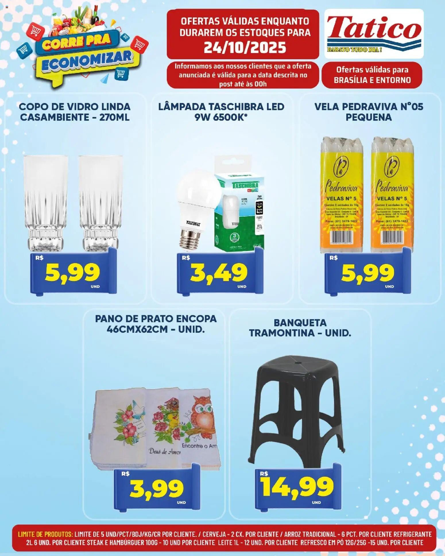 Tatico Folheto - válido de 24.10.2025 | Página: 19 | Produtos: Pó, Leite, Pano de prato, Hambúrguer