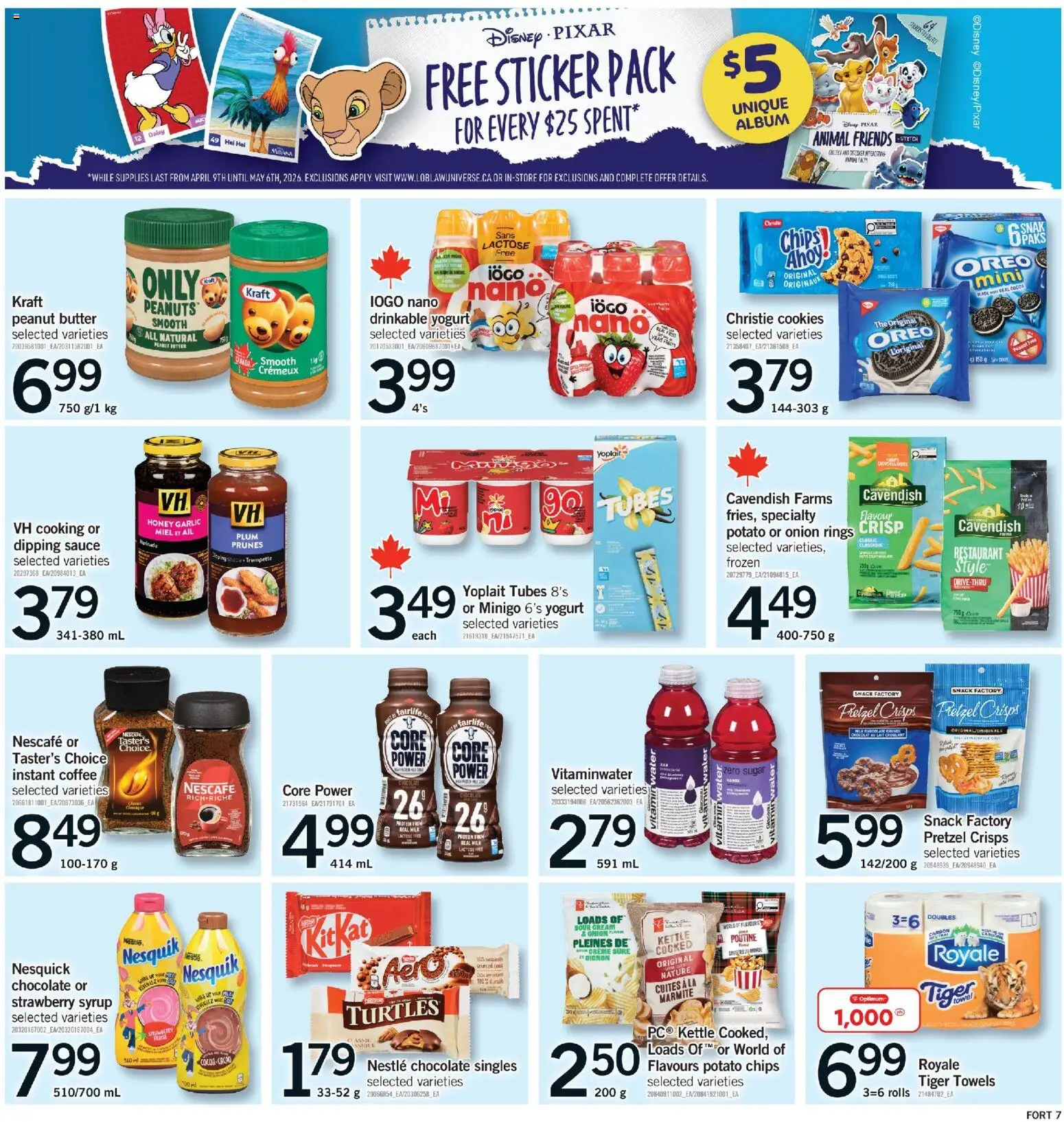 Fortinos flyer valid from 09.04.2026 | Page: 8 | Products: Cream, Cookies, Butter, Yogurt