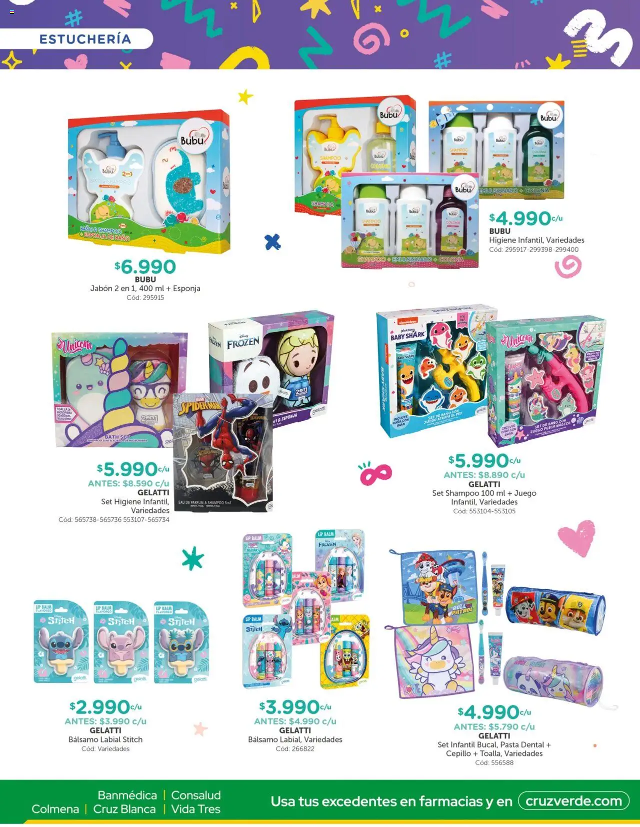 Día del Niño Cruz Verde │ válido desde el 01.08.2025 | Página: 2 | Productos: Baño, Labial, Shampoo, Pez