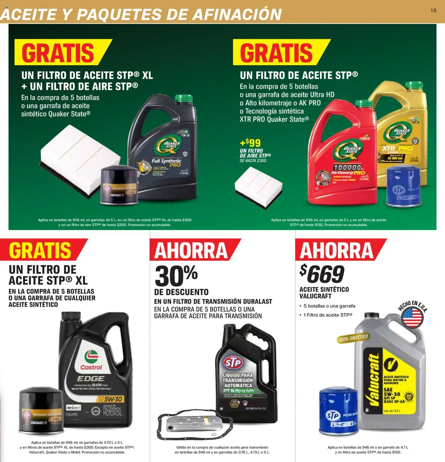 Nuevas ofertas de AutoZone válidas en toda la República Mexicana desde el 23.11.2025. ¡Encuentra las mejores ofertas en AutoZone catálogo! | Página: 15