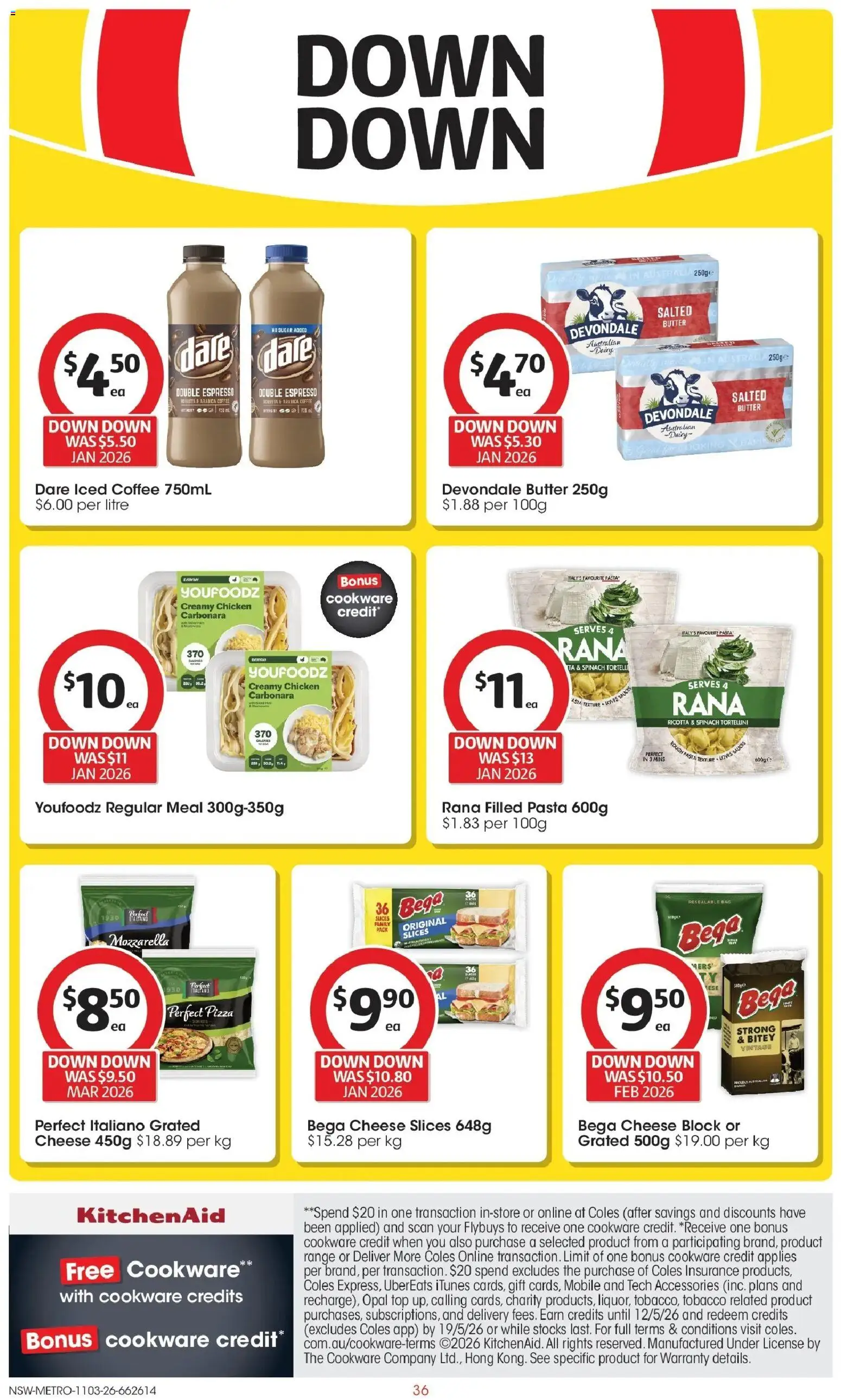 Coles catalogue - valid from 11.03.2026 | Page: 36 | Products: Cheese, Cookware, Spinach, Accessories