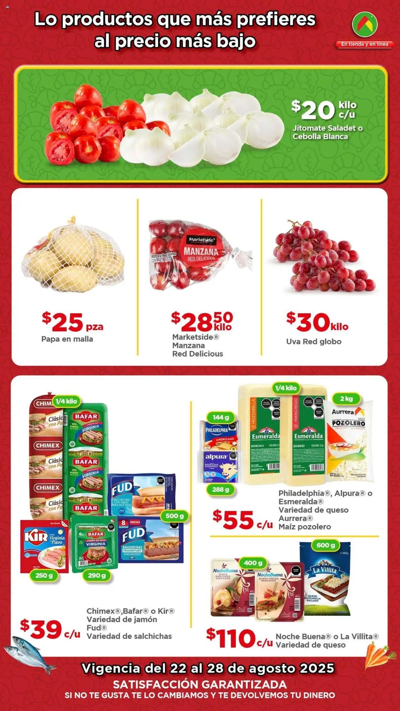 Nuevas ofertas de Bodega Aurrerá válidas en toda la República Mexicana desde el 22.08.2025. ¡Encuentra las mejores ofertas en Bodega Aurrerá - Folleto Precio más Bajo! | Página: 2 | Productos: Cebolla, Manzana, Té, Malla