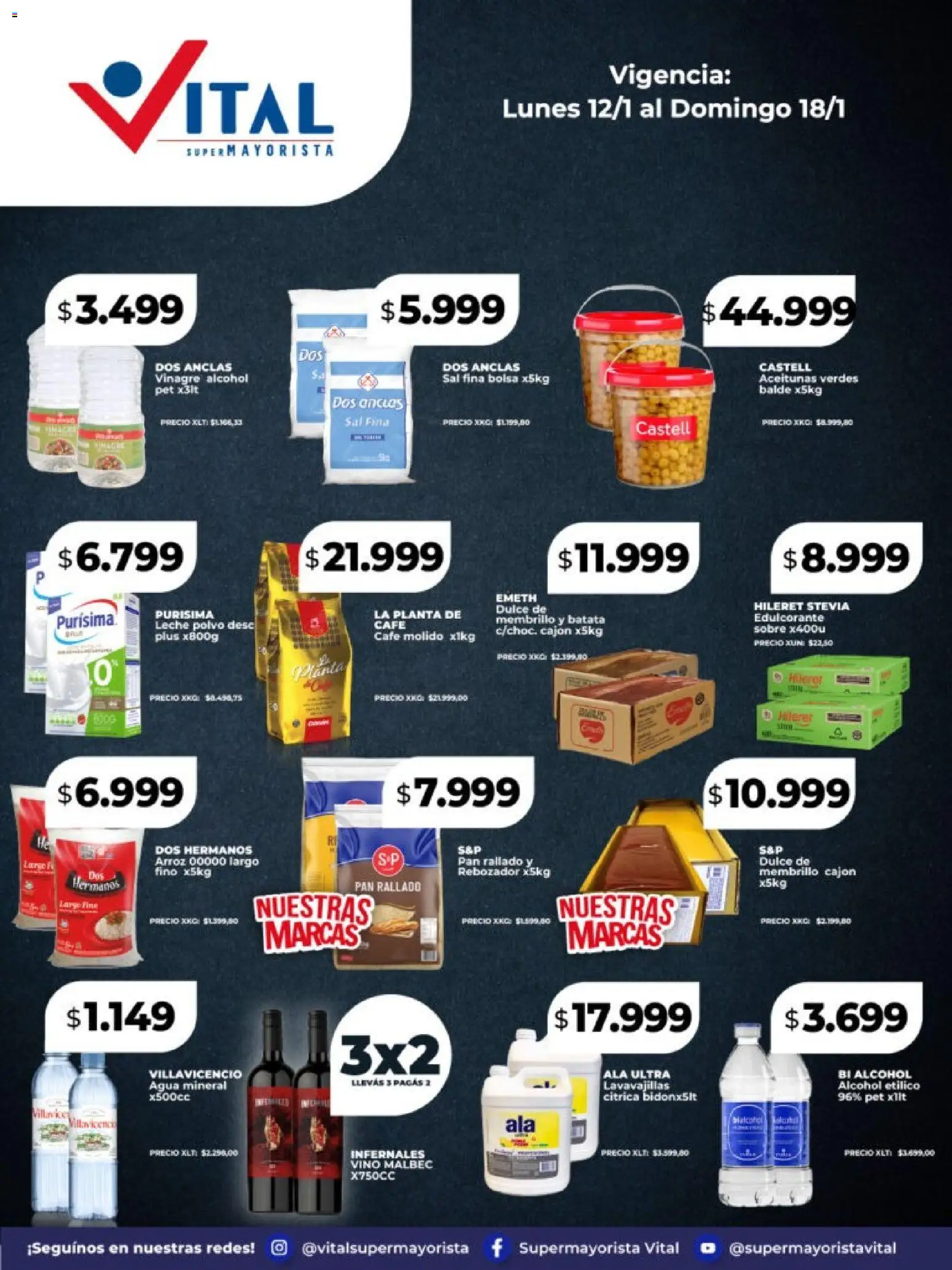 Vital - Especial Vital Corporativa │ válido desde el 12.01.2026 | Página: 3 | Productos: Bolsa, Lavavajillas, Polvo, Aceitunas