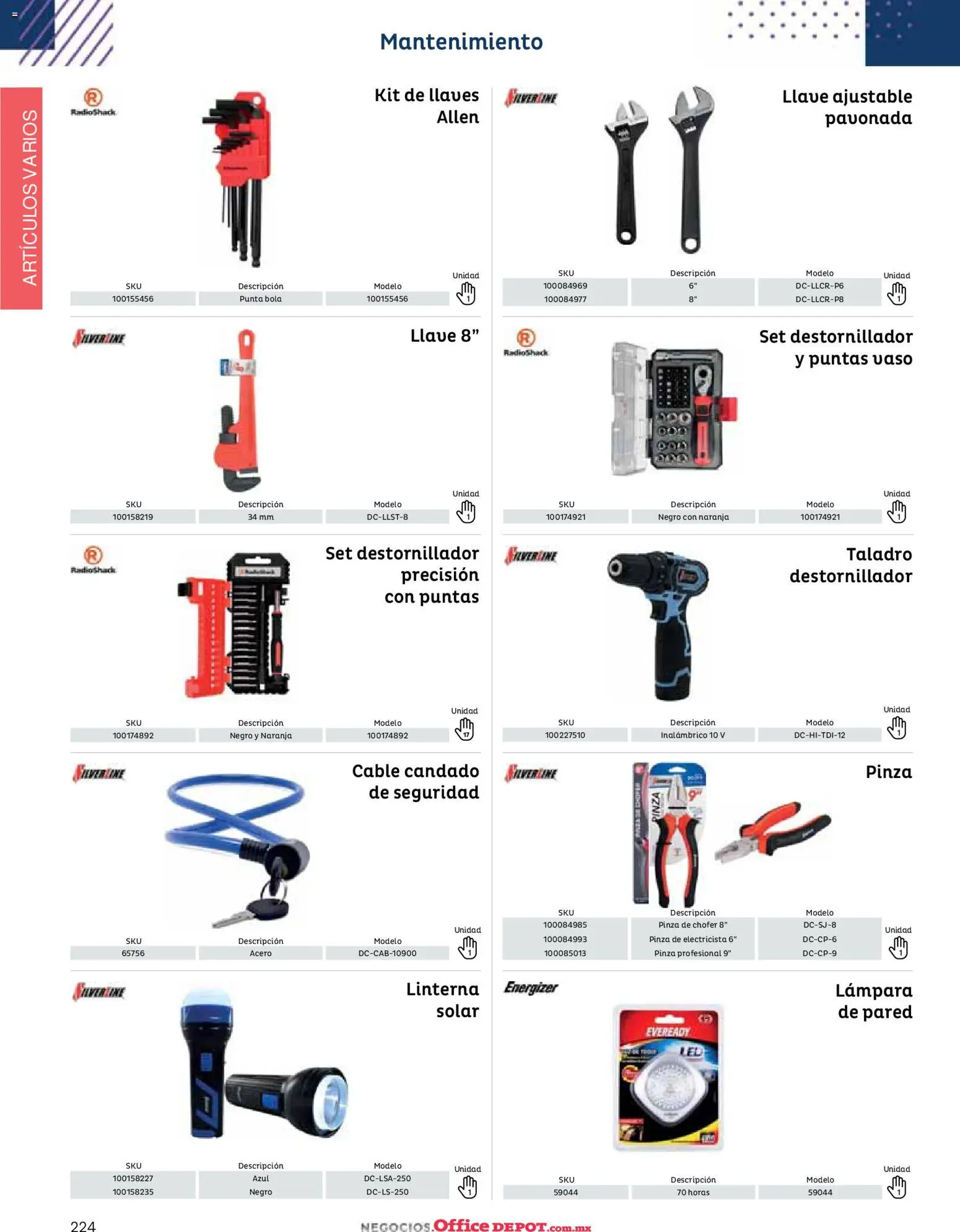 Nuevas ofertas de Office Depot válidas en toda la República Mexicana desde el 12.01.2026. ¡Encuentra las mejores ofertas en Office Depot catálogo 2026! | Página: 226 | Productos: Radio, Cable, Lámpara, Llave