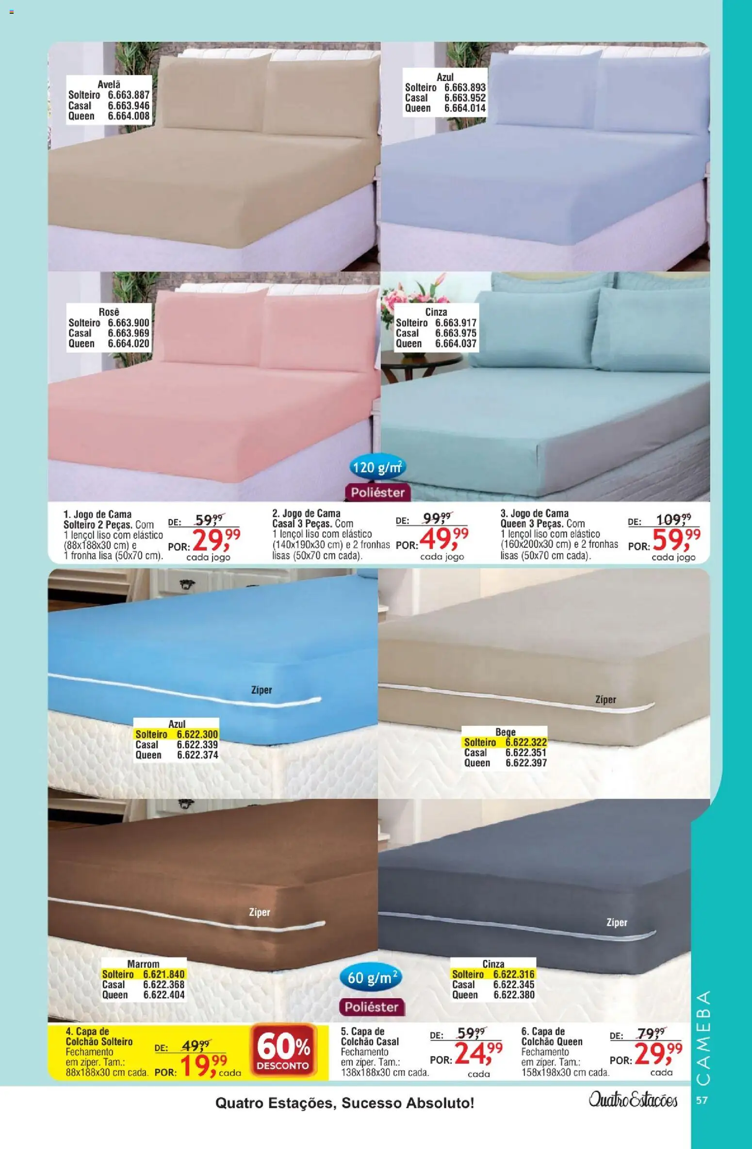 Quatro Estações Folheto - válido de 01.05.2026 | Página: 53 | Produtos: Cama, Lençol, Capa de colchão, Avelã