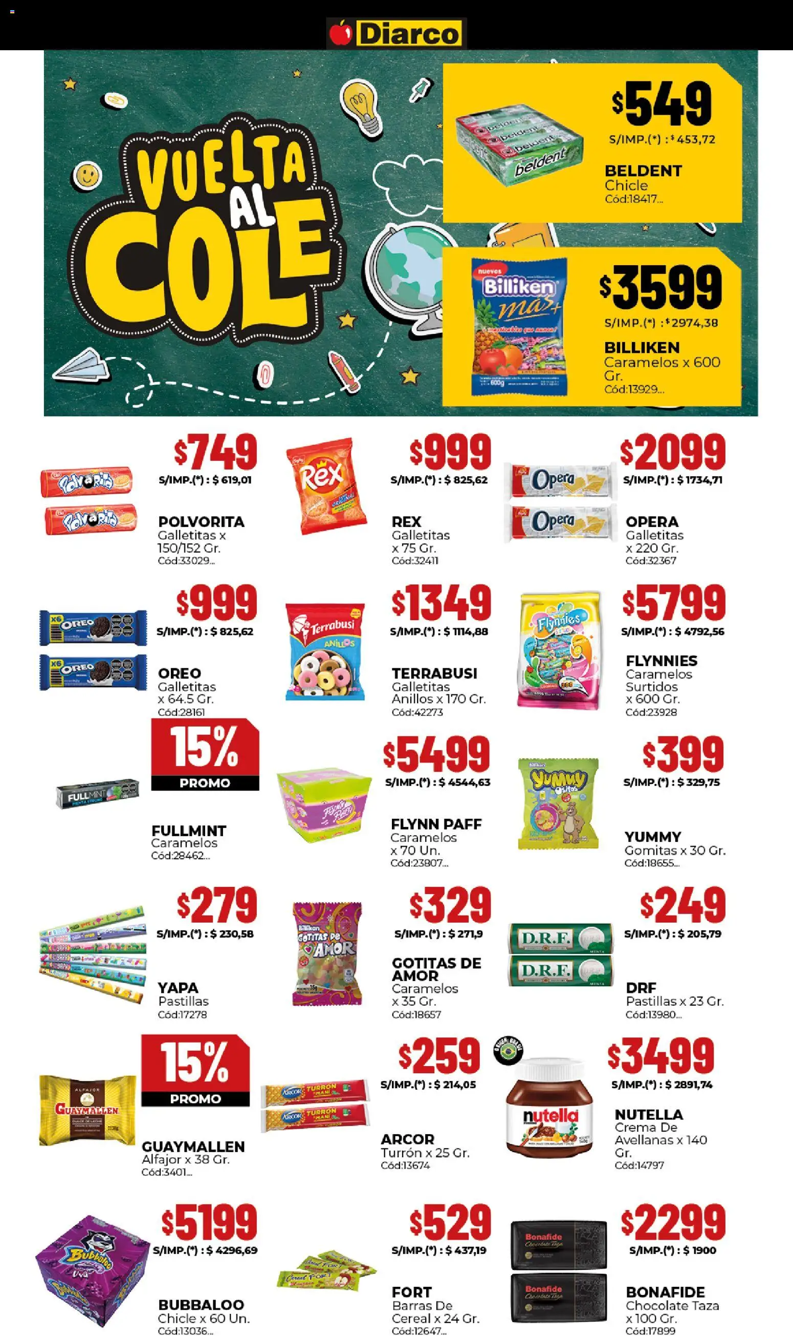 Diarco ofertas │ válido desde el 02.03.2026 | Página: 6 | Productos: Taza, Chocolate, Chicle, Alfajor