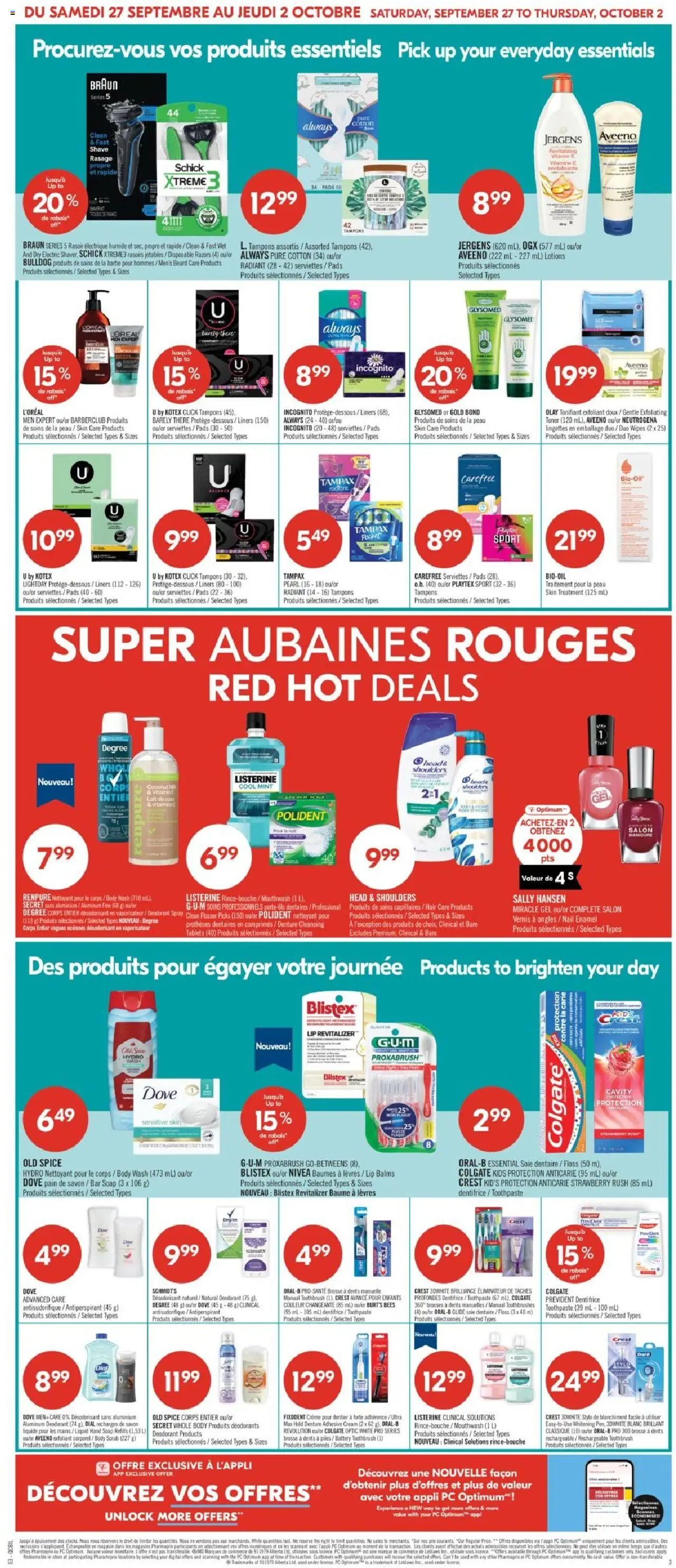Pharmaprix flyer valid from 27.09.2025 | Page: 8 | Products: PC, Shaver, Body wash, Mouthwash