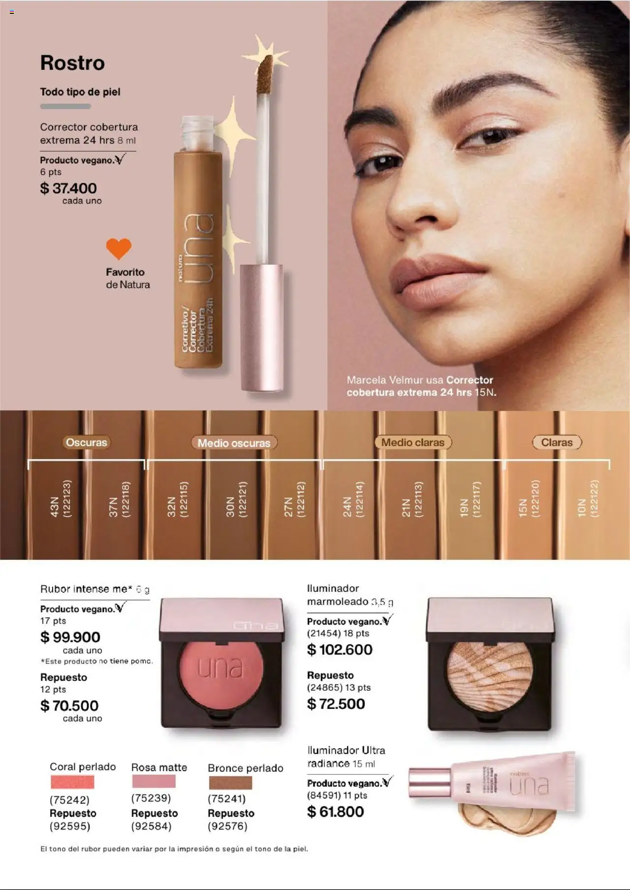 Natura revista - valida desde el 03.09.2025 | Página: 65 | Productos: Iluminador, Rubor, Corrector