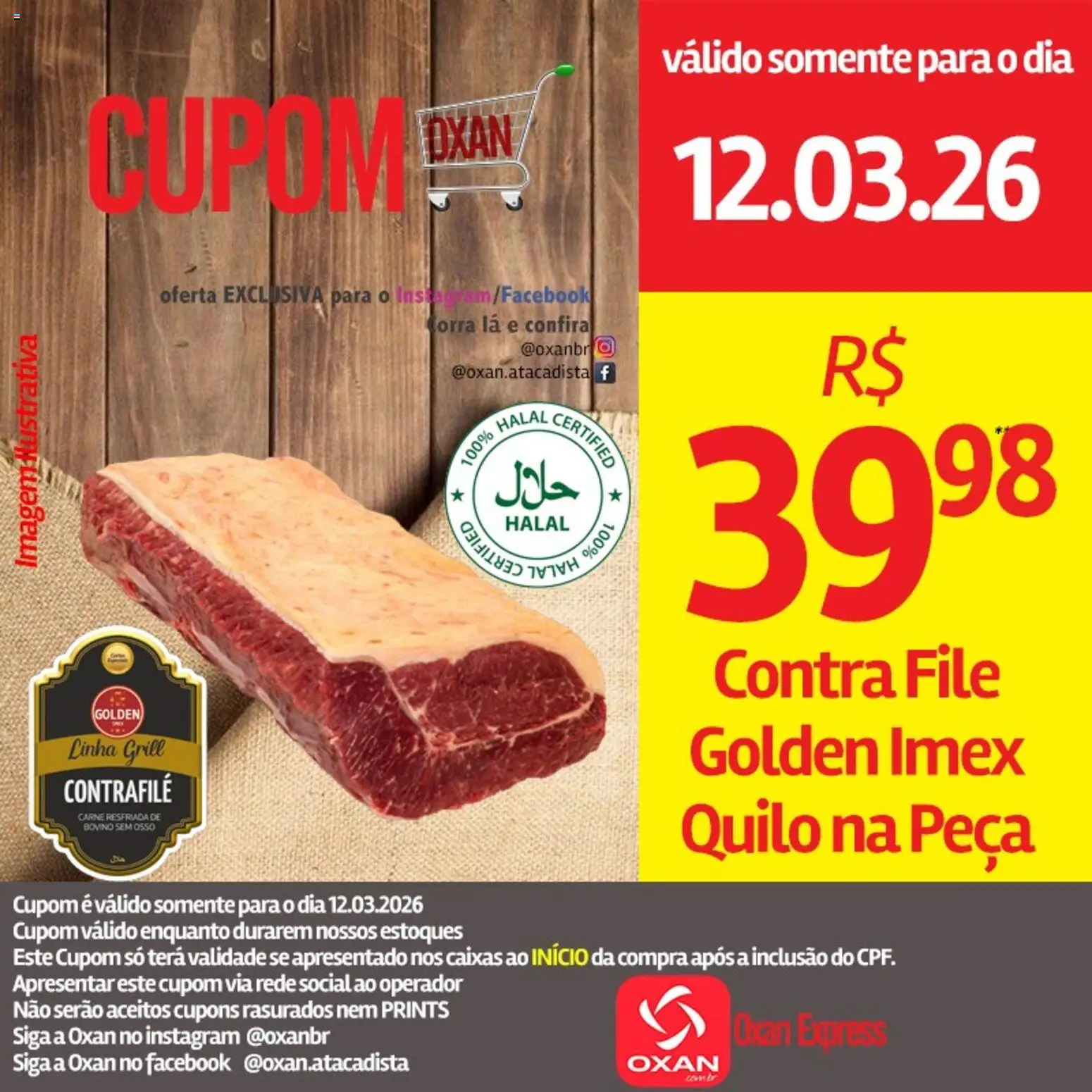 Oxan Atacadista Folheto - válido de 12.03.2026 | Página: 2 | Produtos: Grill, Contra filé, Carne