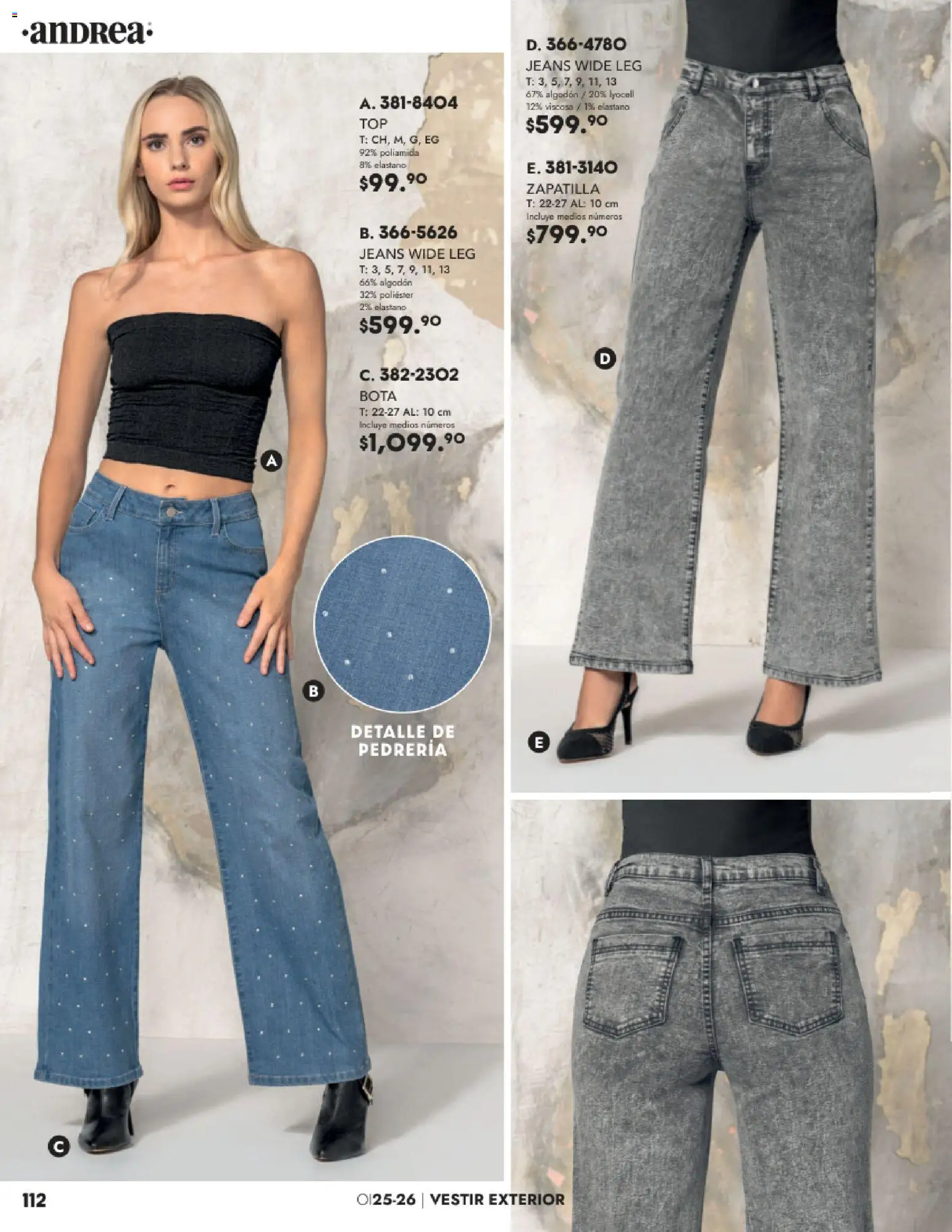 Nuevas ofertas de Andrea válidas en toda la República Mexicana desde el 26.11.2025. ¡Encuentra las mejores ofertas en Andrea catálogo Vestir! | Página: 112 | Productos: Algodón