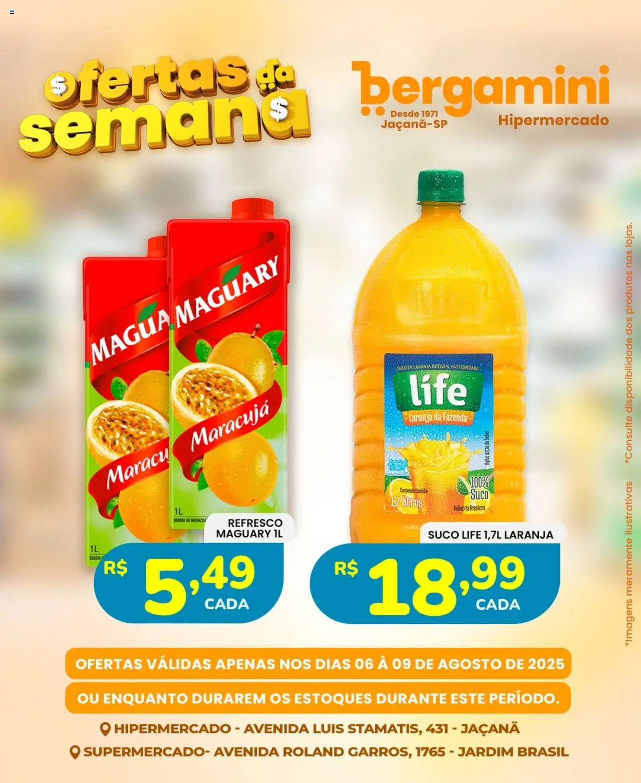 Supermercado Bergamini Folheto - válido de 06.08.2025 | Página: 18 | Produtos: Maracujá, Refresco, Suco, Bebida