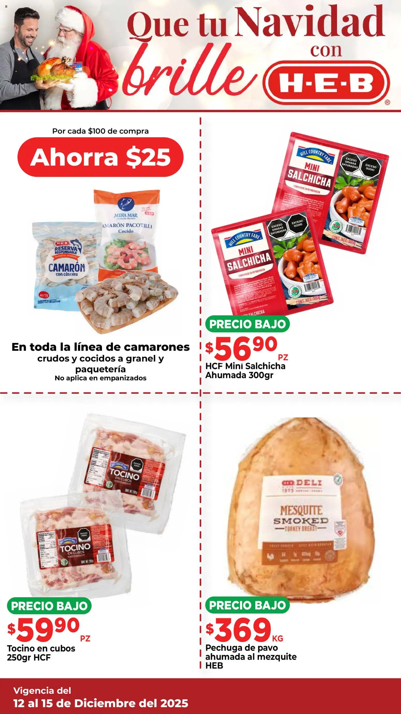 Nuevas ofertas de H-E-B válidas en toda la República Mexicana desde el 12.12.2025. ¡Encuentra las mejores ofertas en H-E-B folleto! | Página: 14 | Productos: Tocino, Salchicha
