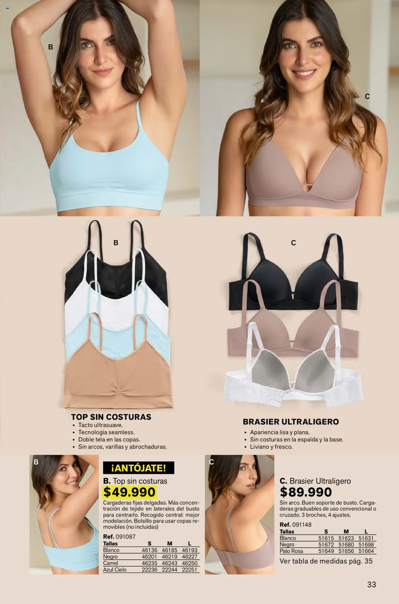 Leonisa revista - valida desde el 12.09.2025 | Página: 33 | Productos: Brasier, Top