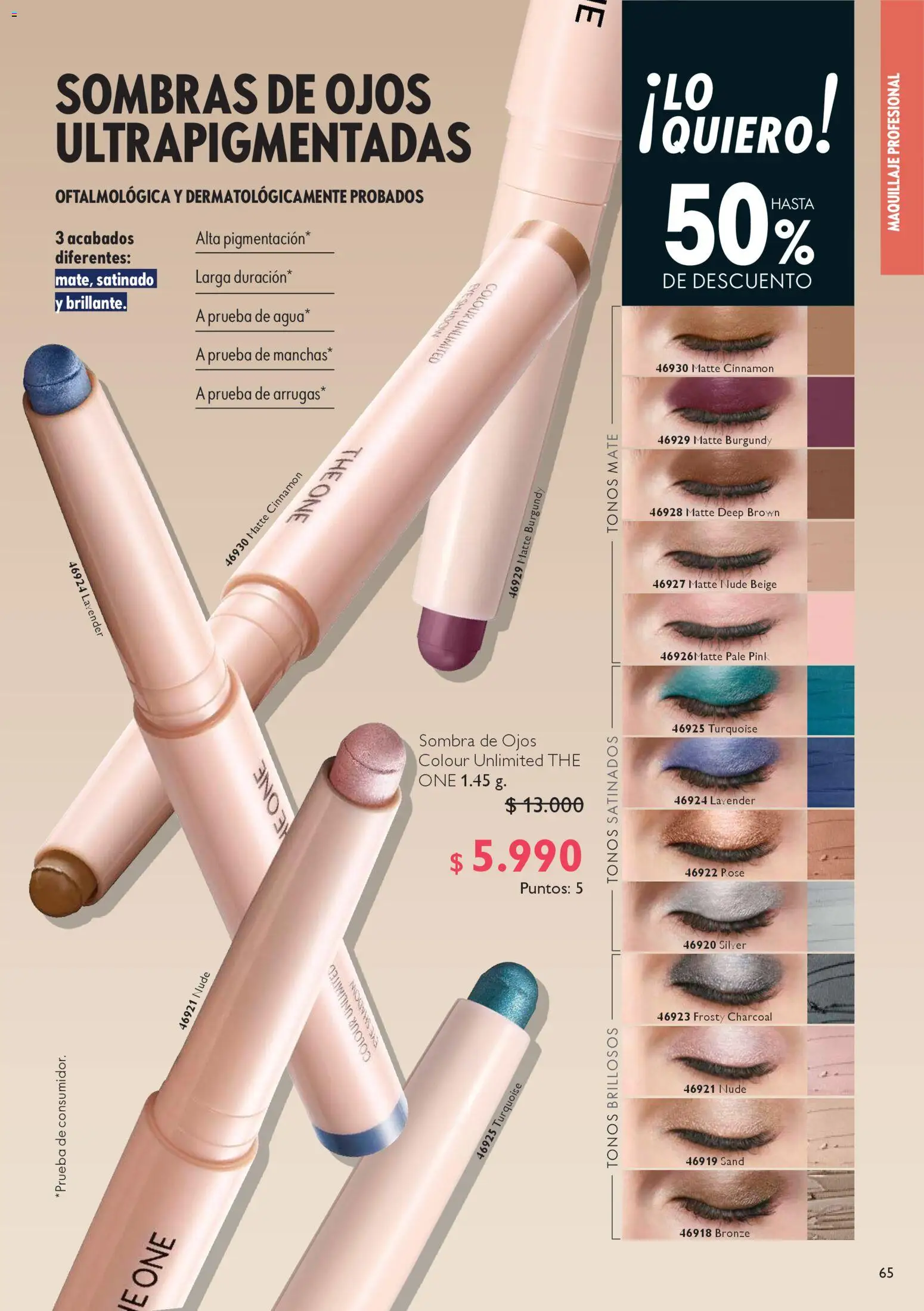 Oriflame catálogo │ válido desde el 06.12.2025 | Página: 65 | Productos: Maquillaje, Mate, Sombra